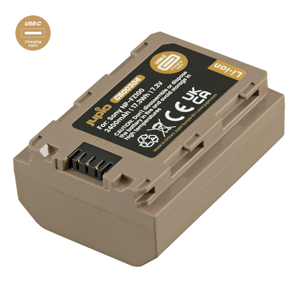 סוללה Jupio NP-FZ100 *ULTRA* (USB-C input) 2400mAh
