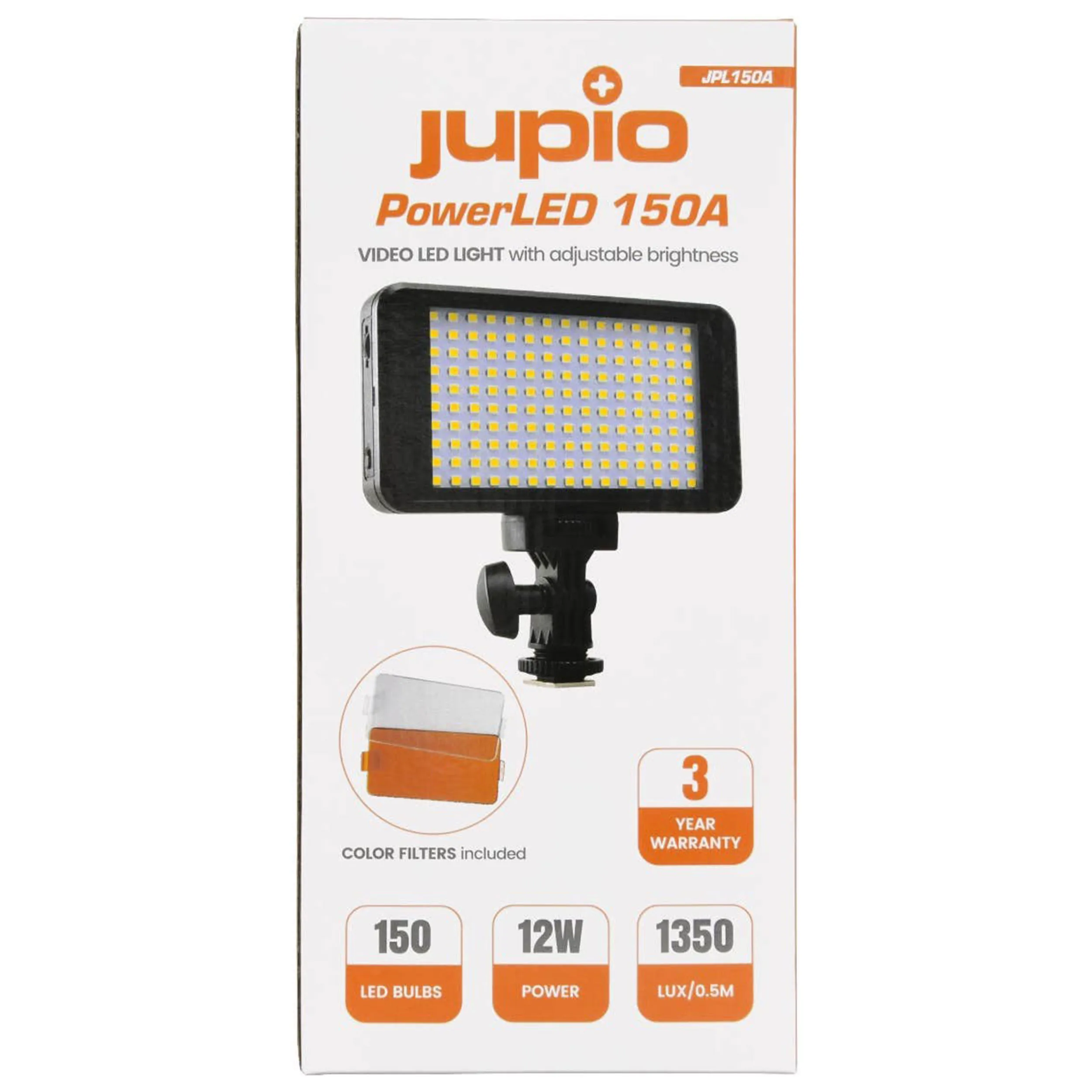 פנס 150 לדים עם סוללה פנימית Jupio PowerLED 150