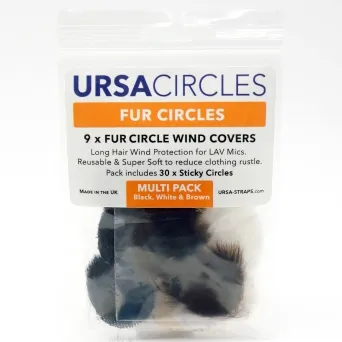 9 מגני פרווה ב-3 צבעים ו-30 מדבקות למיקרופון Ursa Straps