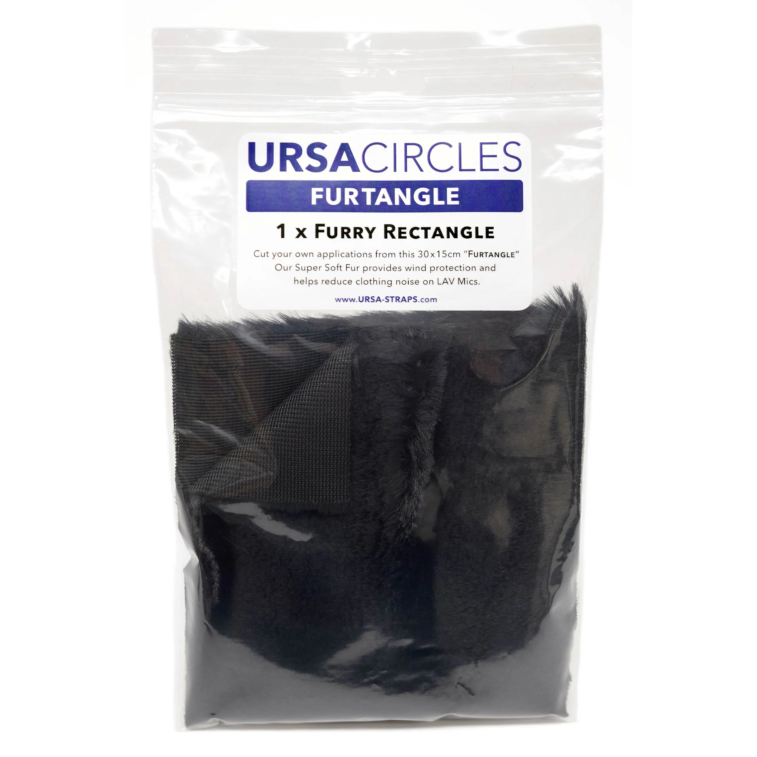 משטח פרווה שחור בגודל 30X15 ס"מ Ursa Straps