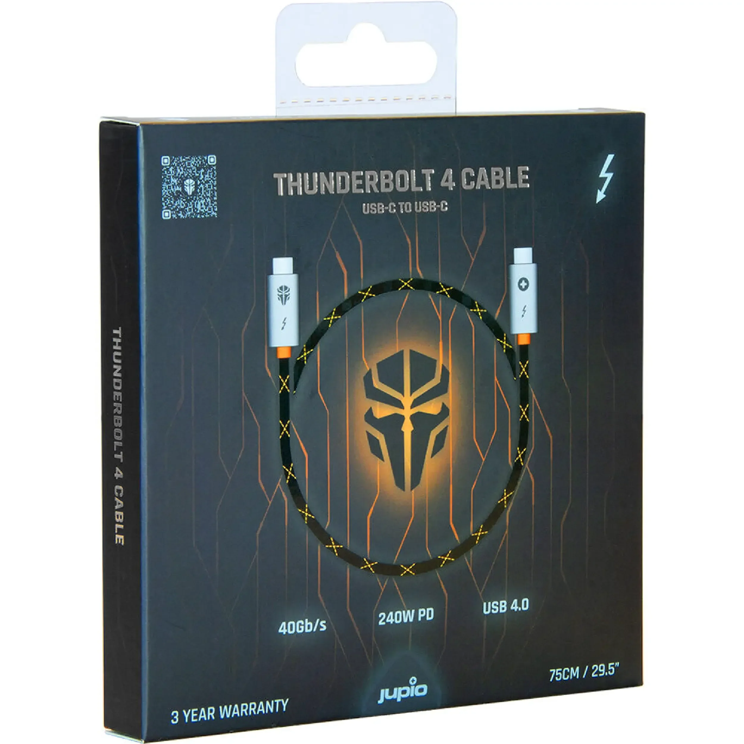 כבל 75 ס"מ Jupio x Pr1meGear Thunderbolt 4