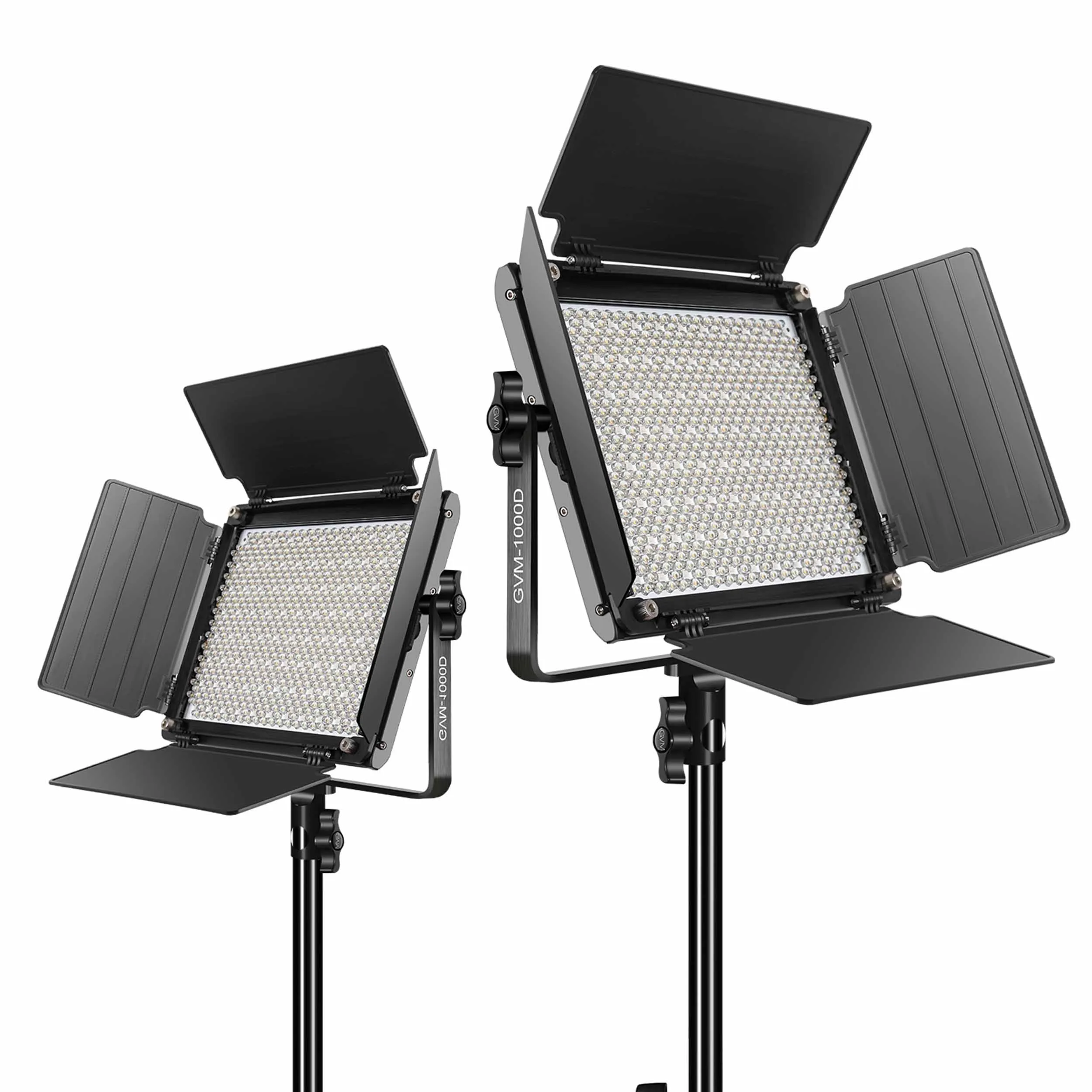 קיט 2 פנסי לד צבעוני RGB לאולפן GVM-1000D