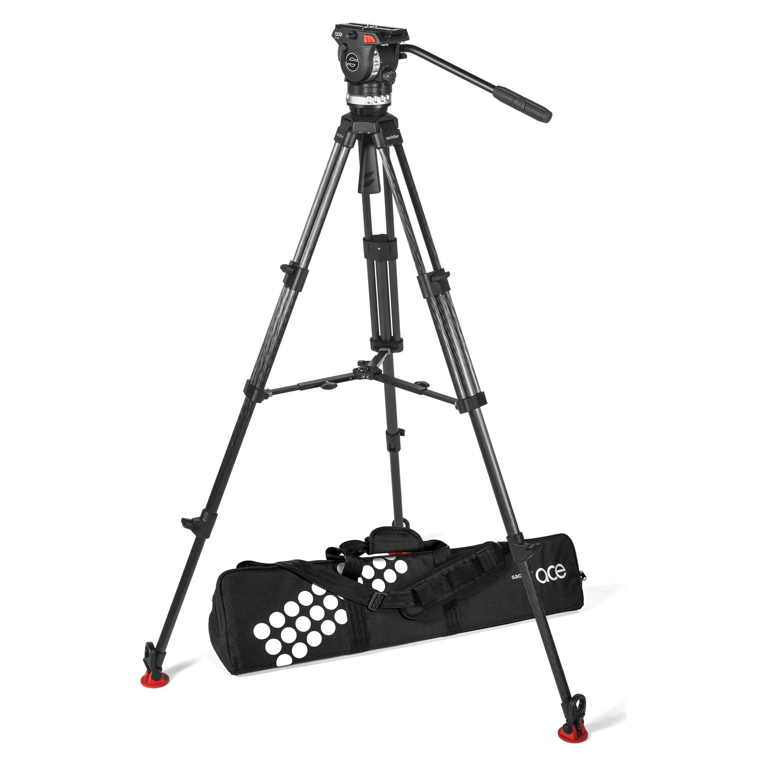 חצובת סיבי פחמן ספרדר אמצעי  Sachtler ACE Large