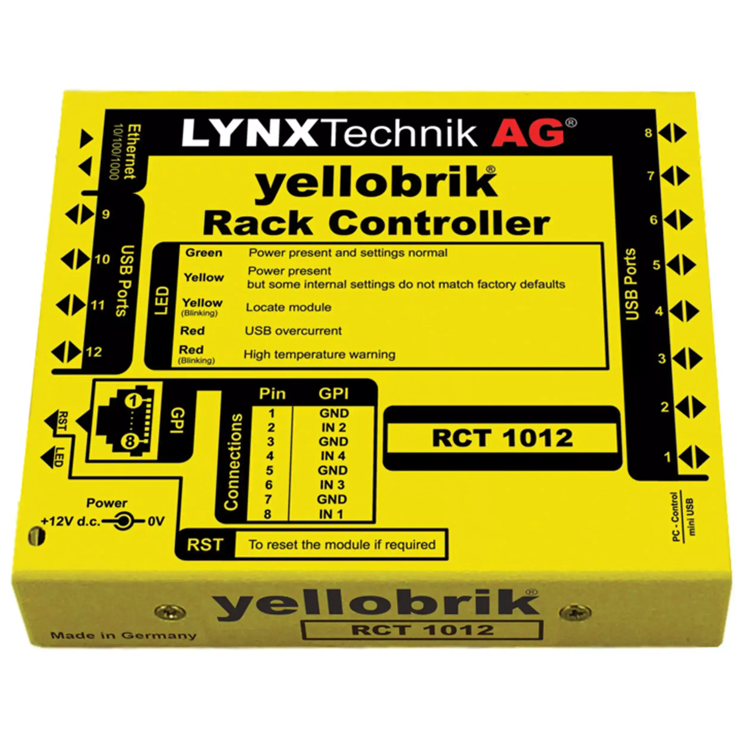 LYNX RCT 1012 yellobrik Rack Controller