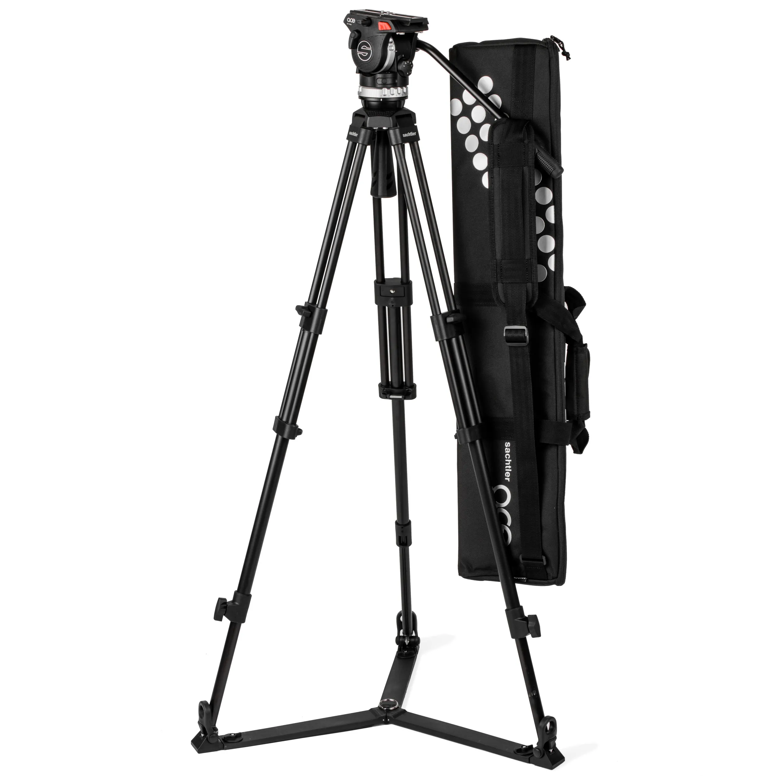 חצובת אלומיניום וראש Sachtler Ace XL בעלת ספרדר תחתון