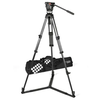 חצובת סיבי פחמן וראש Sachtler Ace XL בעלת ספרדר תחתון