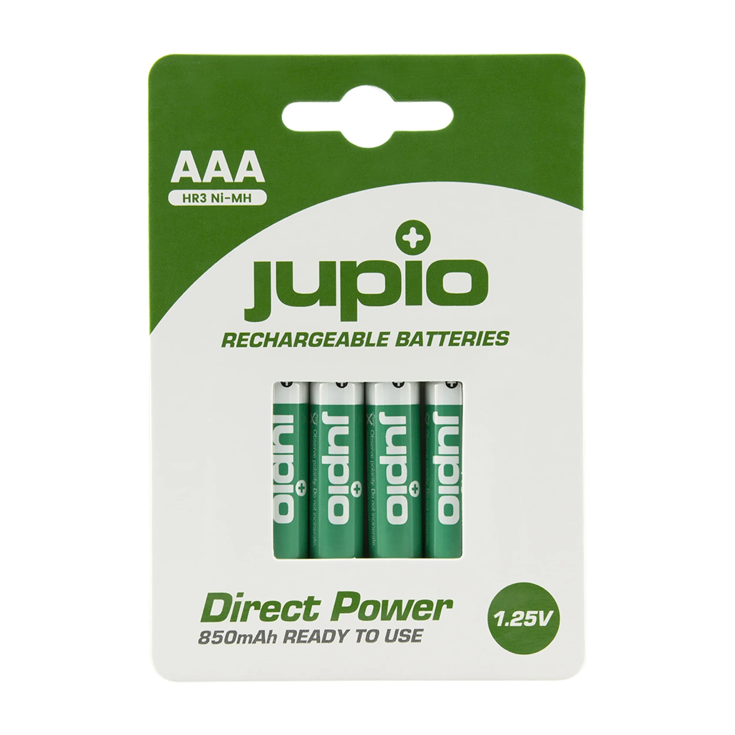 סט 4 סוללות AAA נטענות Jupio 850mAh