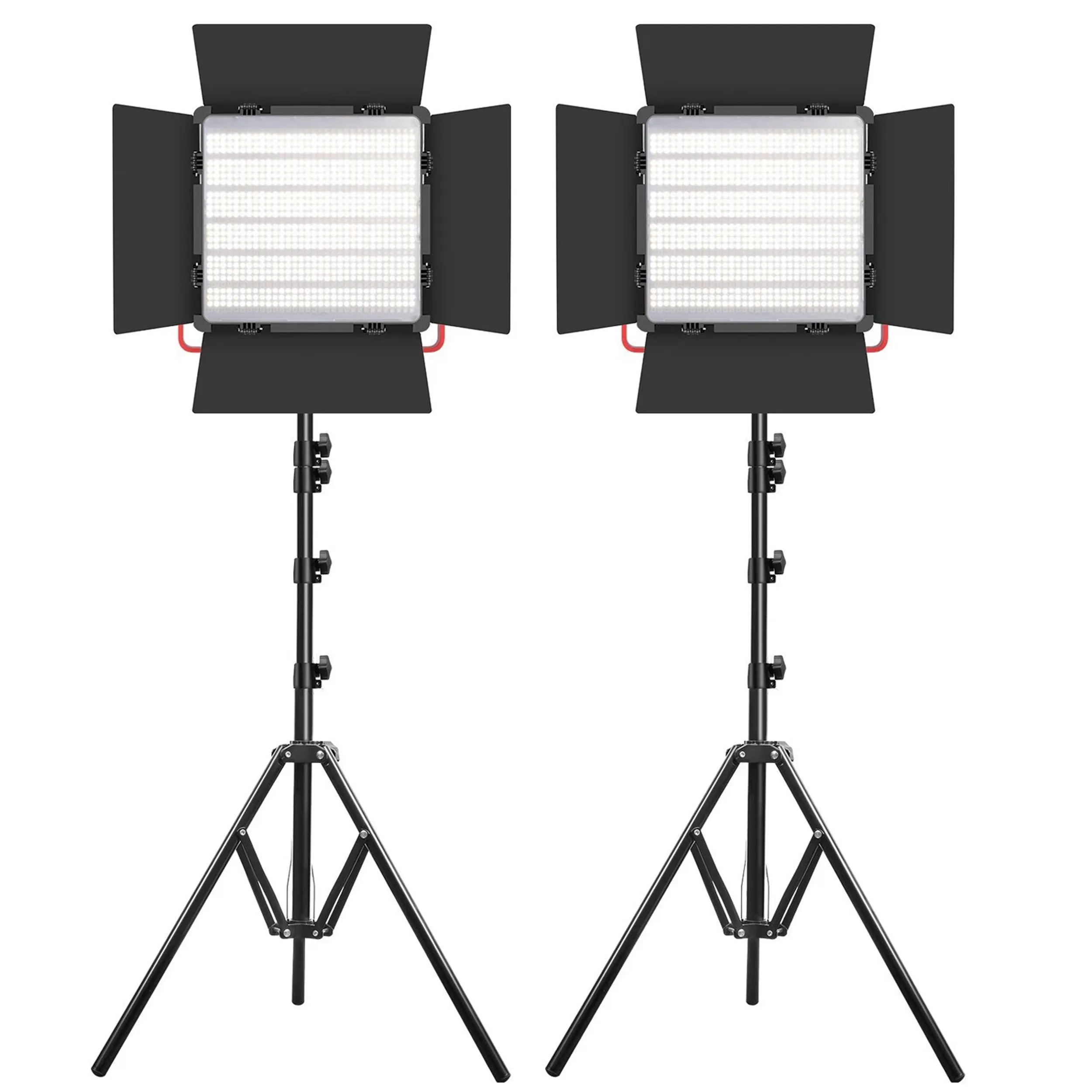 קיט 2 פנסי לד צבעוני RGB לאולפן GVM-1200D