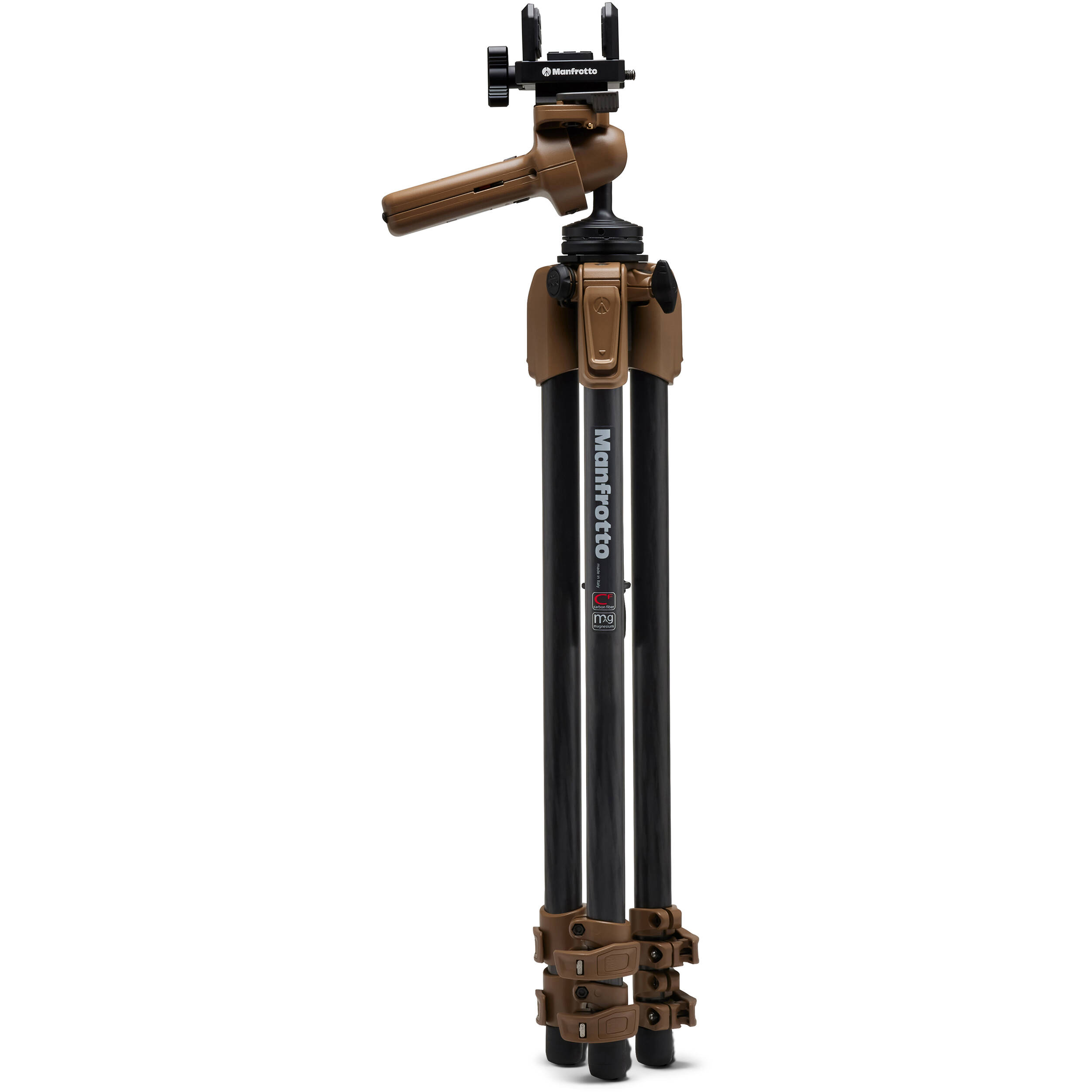 חצובת סיבי פחמן לנשק סדרה 055 עם ידית כוונון Manfrotto Alpha S.H.O.T