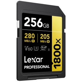 כרטיס זיכרון Lexar 256GB 1800x SDXC™ UHS-II