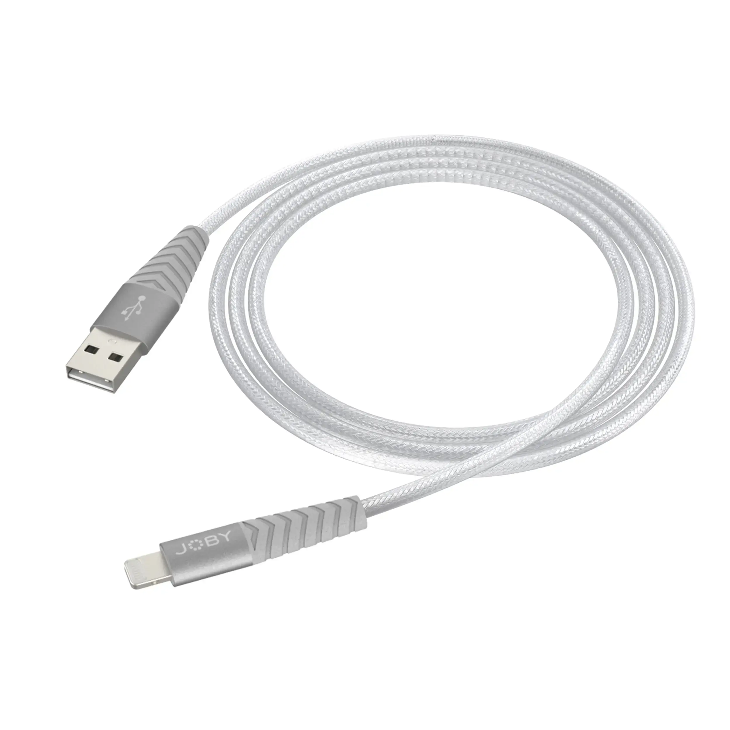 כבל 1.2 מטר כסוף JOBY Charge & Sync Lightning