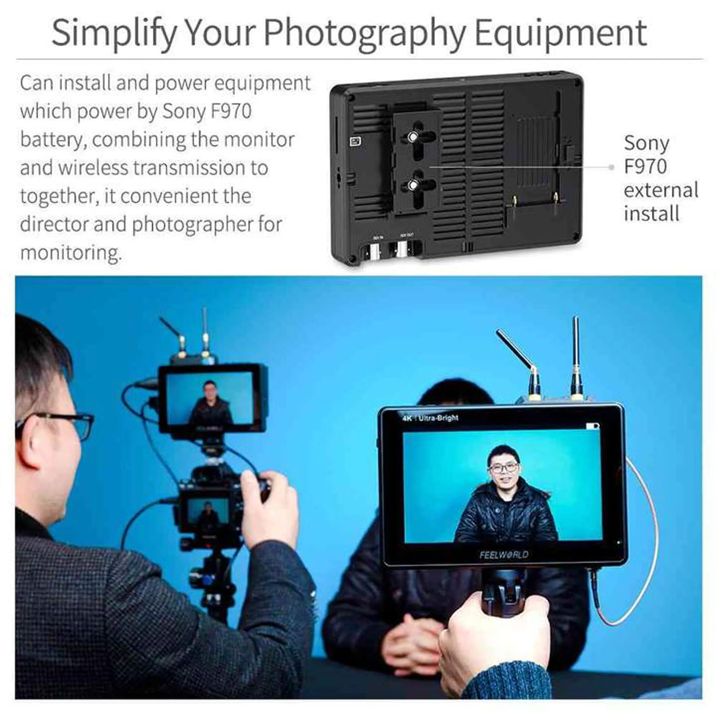 מוניטור וידאו SDI מסך מגע 7" Feelword LUT7S PRO