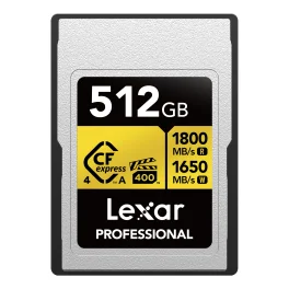 כרטיס זיכרון Lexar® Professional  512GB CFexpress™ 4.0 Type A card Gold