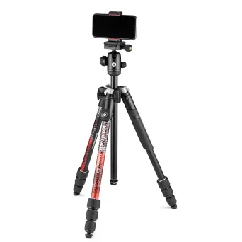 חצובה לסמארטפון כולל שלט Manfrotto Element MII – אדומה