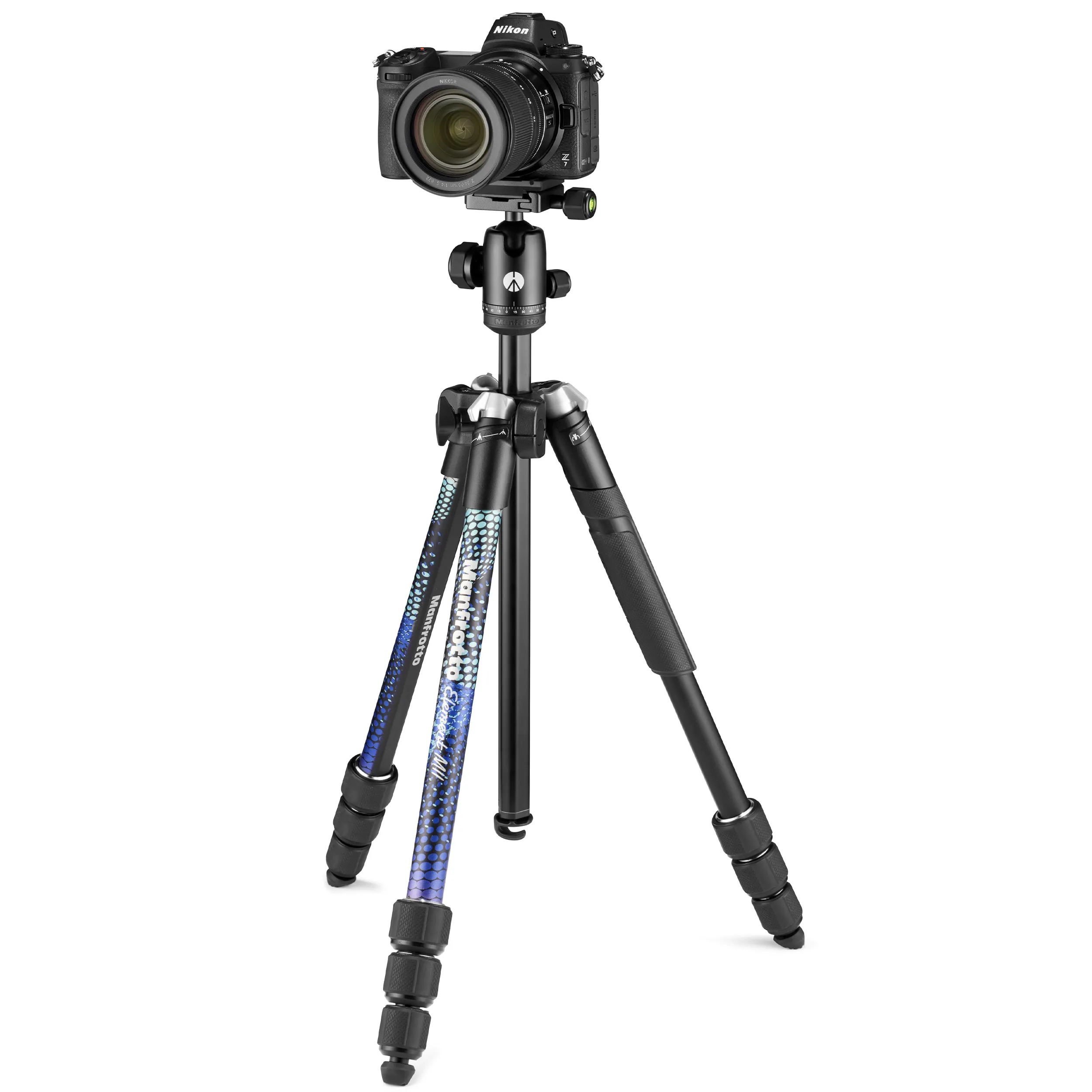חצובה עם ראש כדורי Manfrotto Element MII – כחולה
