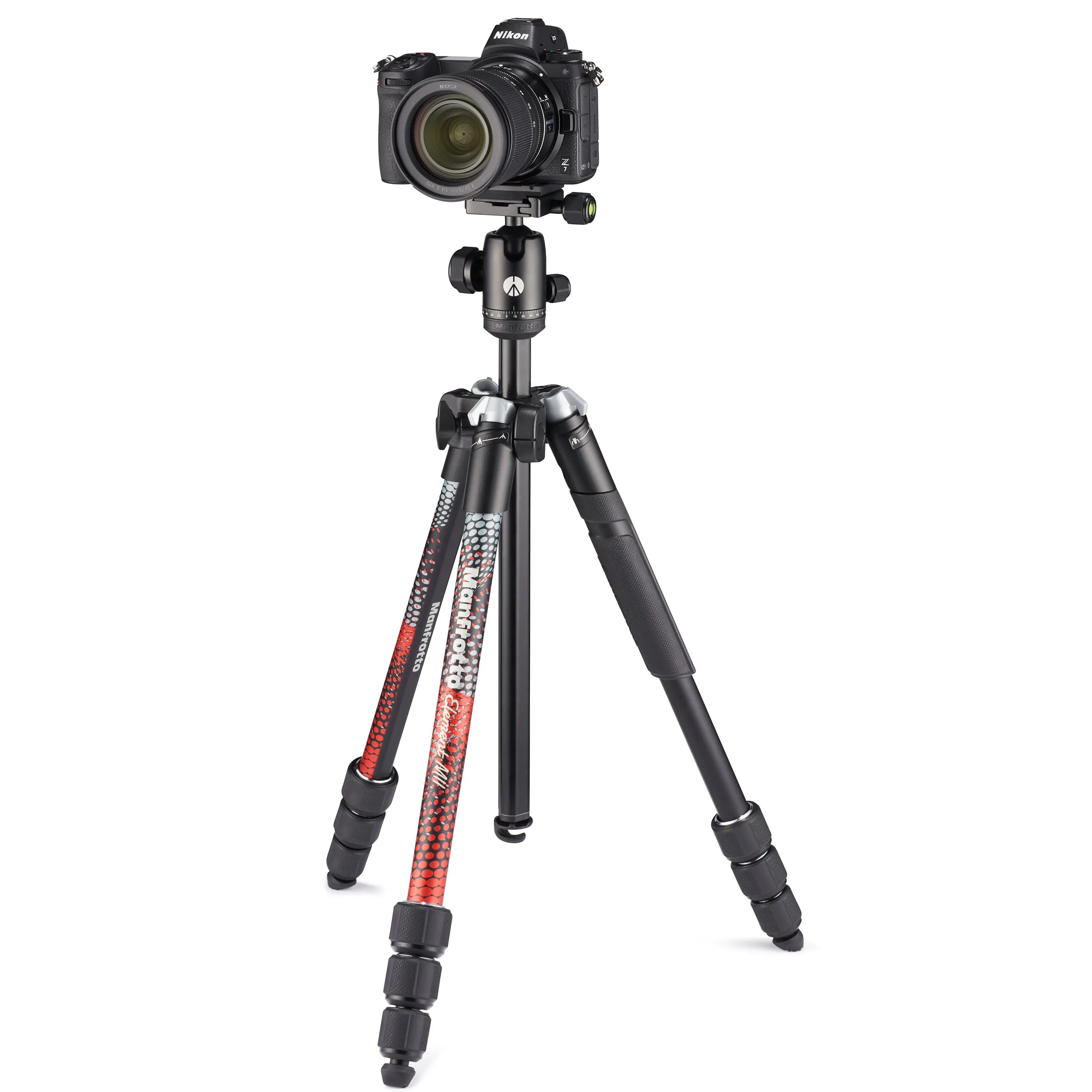 חצובה עם ראש כדורי Manfrotto Element MII – אדומה