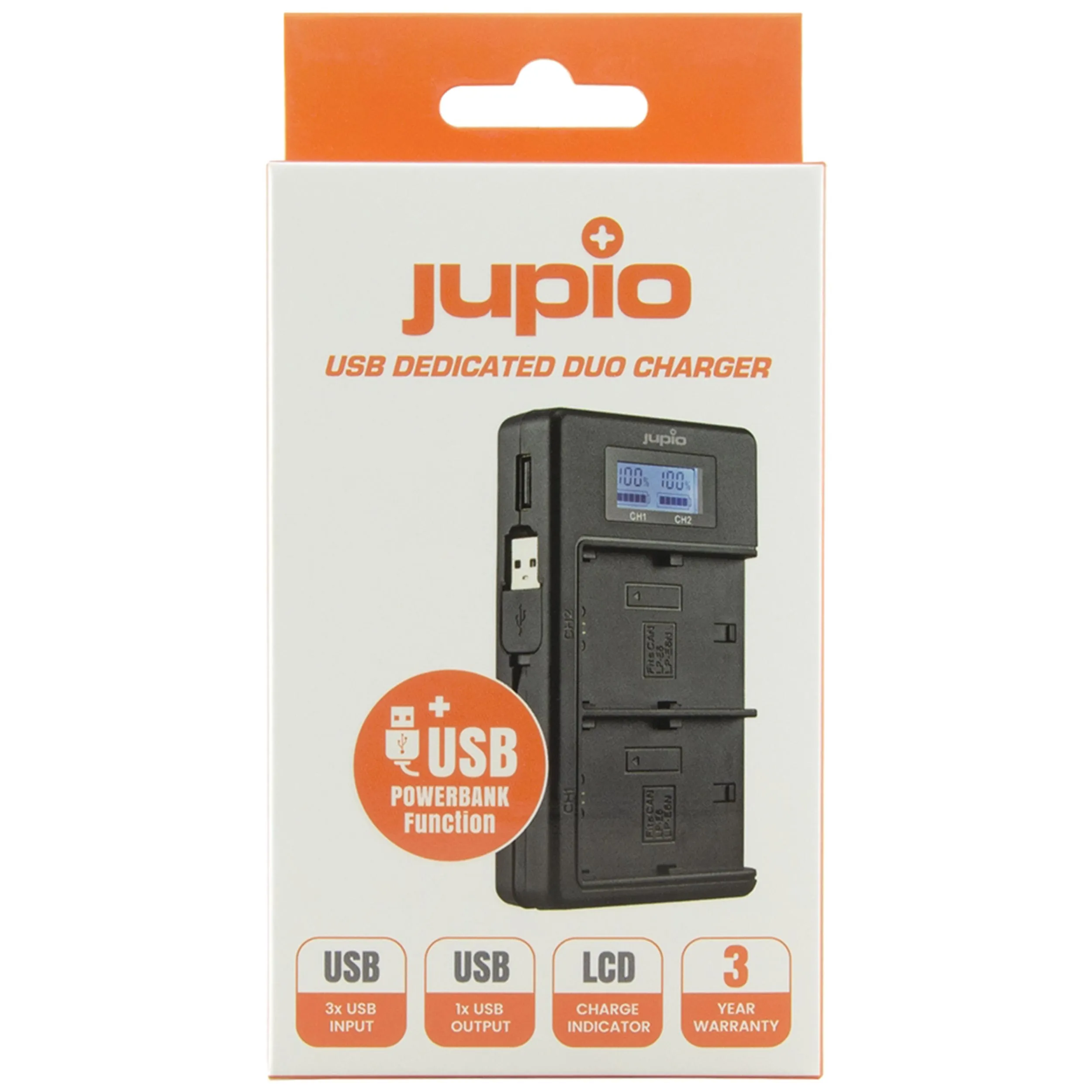 מטען כפול USB ייעודי לסוללות (Fuji NP-W126(S