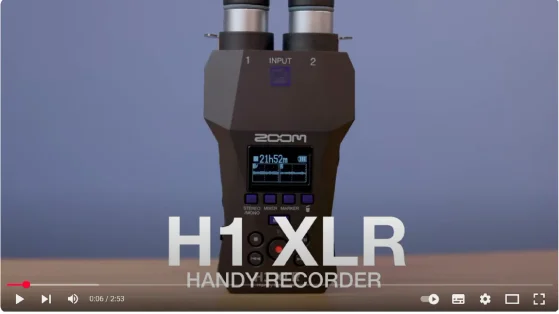 מקליט אודיו נייד 32Bit Float דיגיטלי Zoom H1 XLR