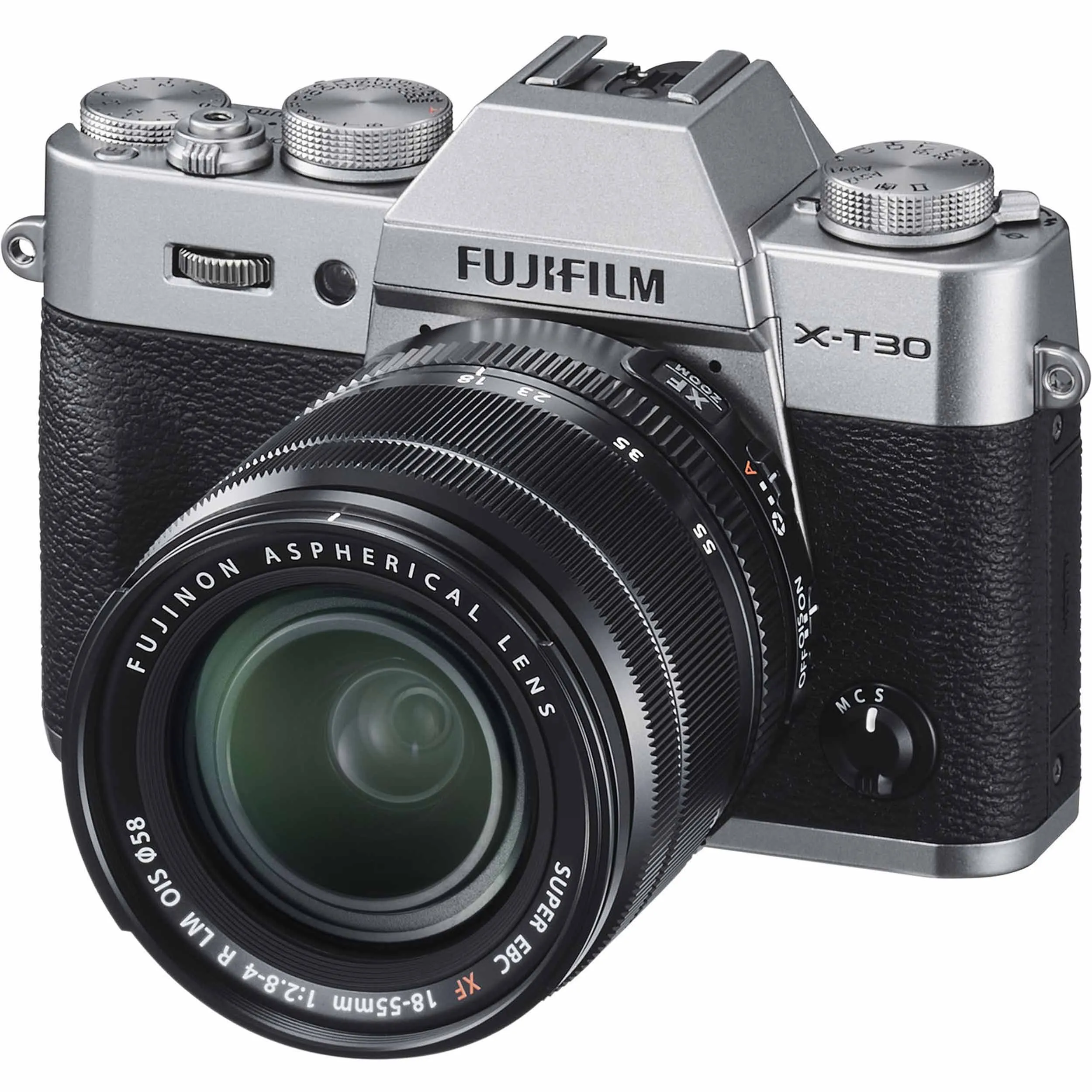 מצלמה דיגיטלית ללא מראה עם עדשה 18-55 מ"מ FUJIFILM X-T30 (כסופה)