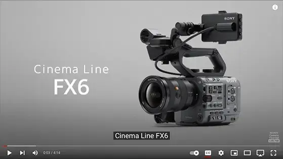 גוף מצלמה Sony FX6 Full-Frame Cinema