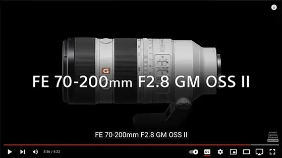 עדשת Sony FE 70-200mm F2.8 GM OSS II