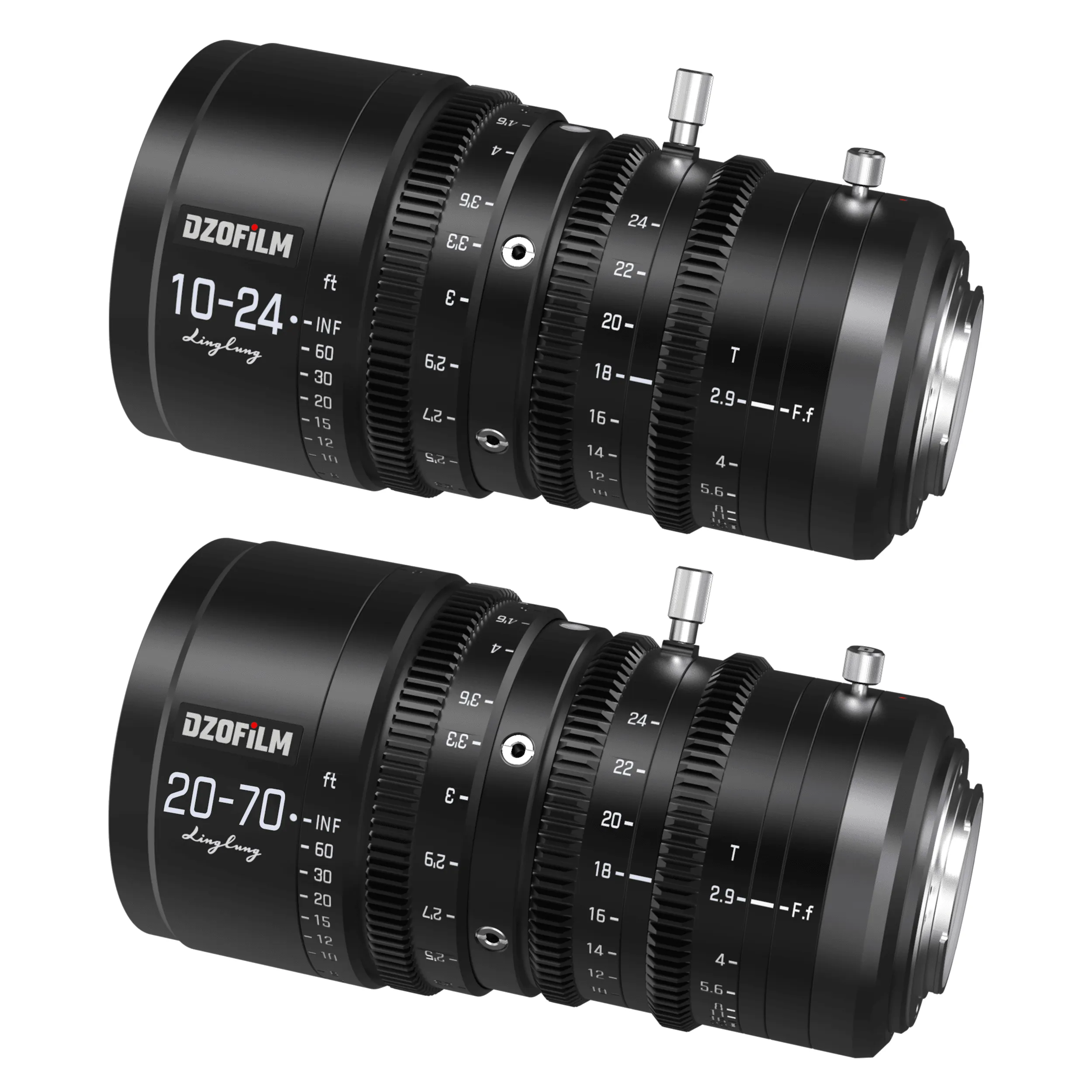 סט עדשות זום DZOFilm Linglung 10-24mm & 20-70mm T2.9 MFT