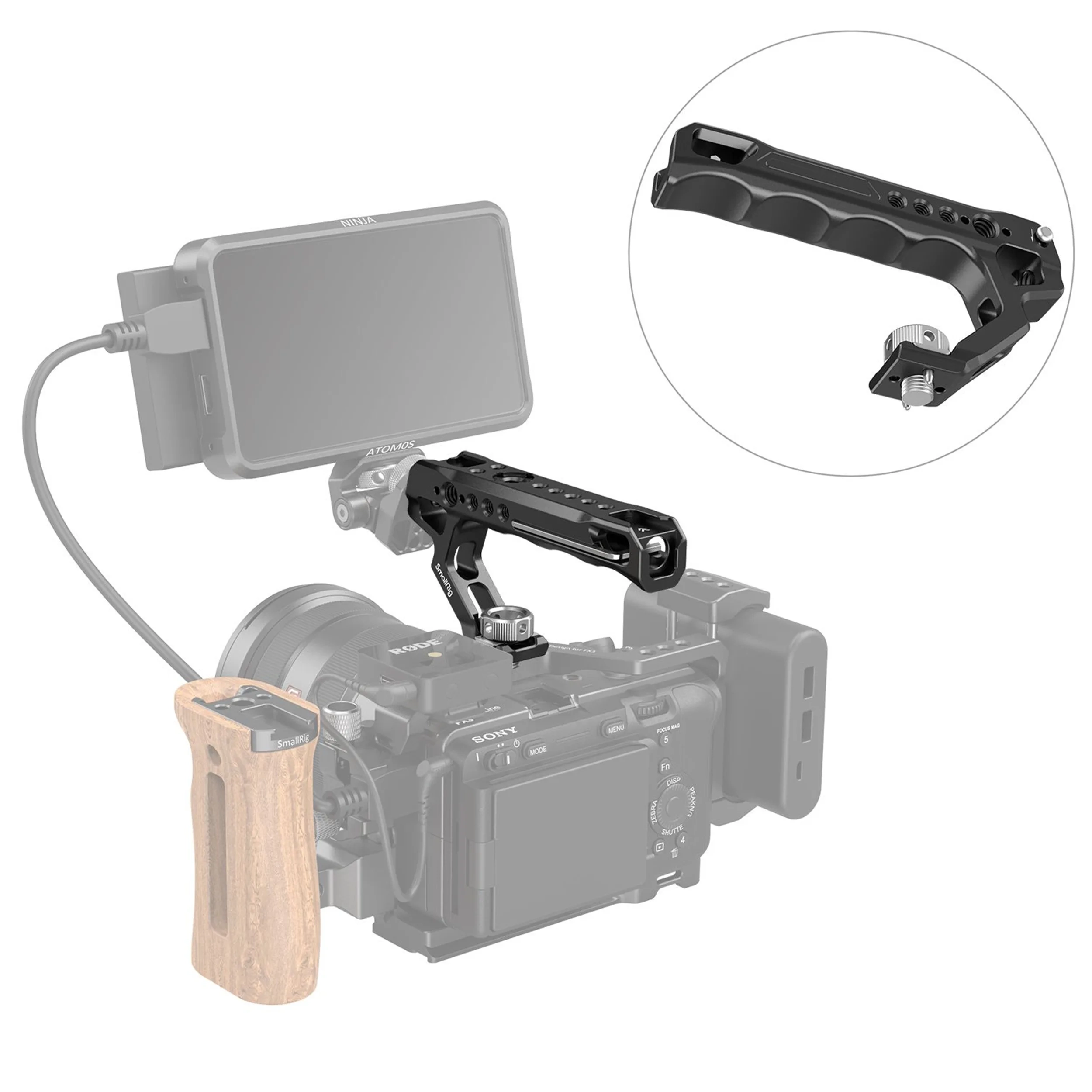 ידית אחיזה לכלוב עם חיבור SmallRig 2165C ARRI