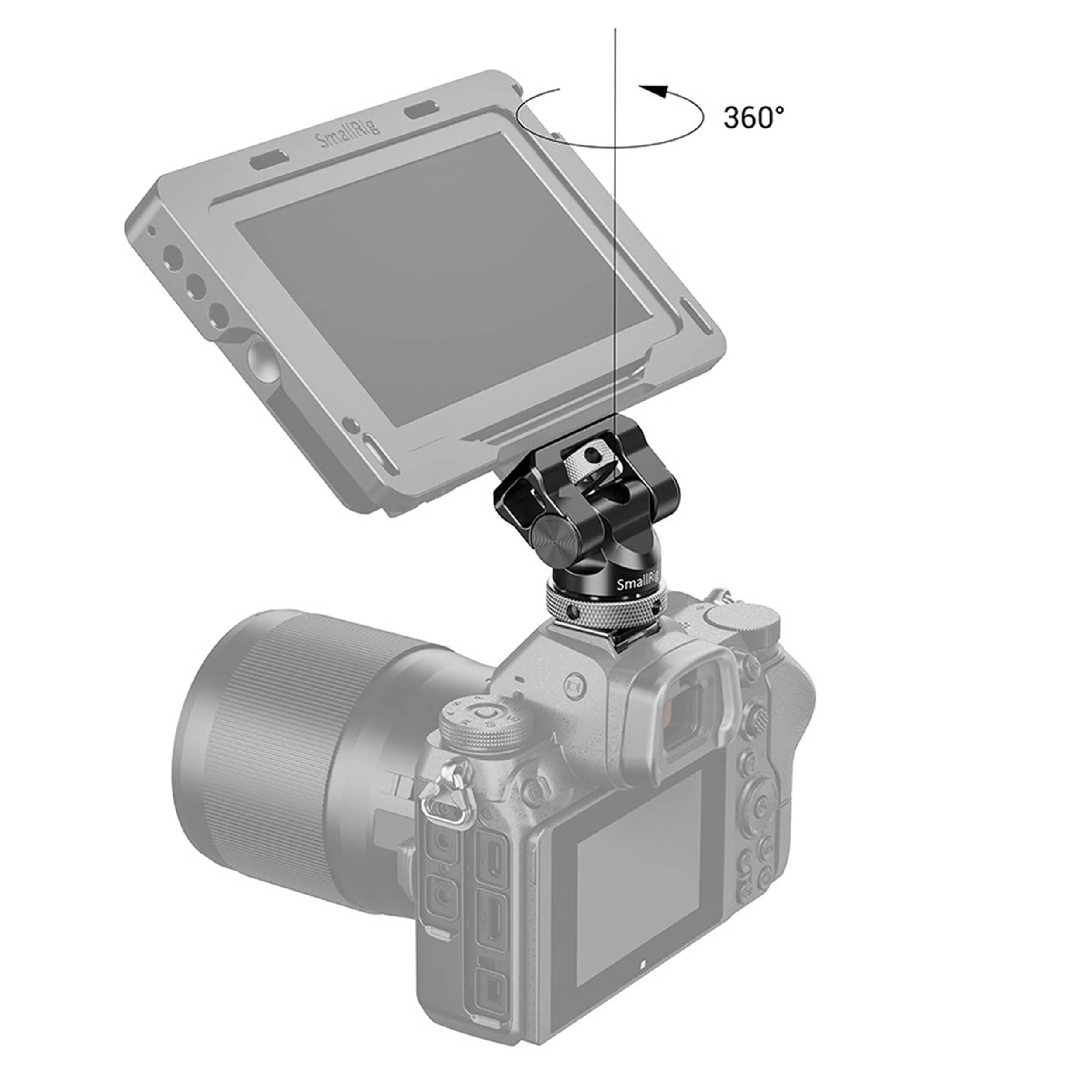 מחזיק מוניטור מסתובב עם מחבר נעל קרה SmallRig BSE2346
