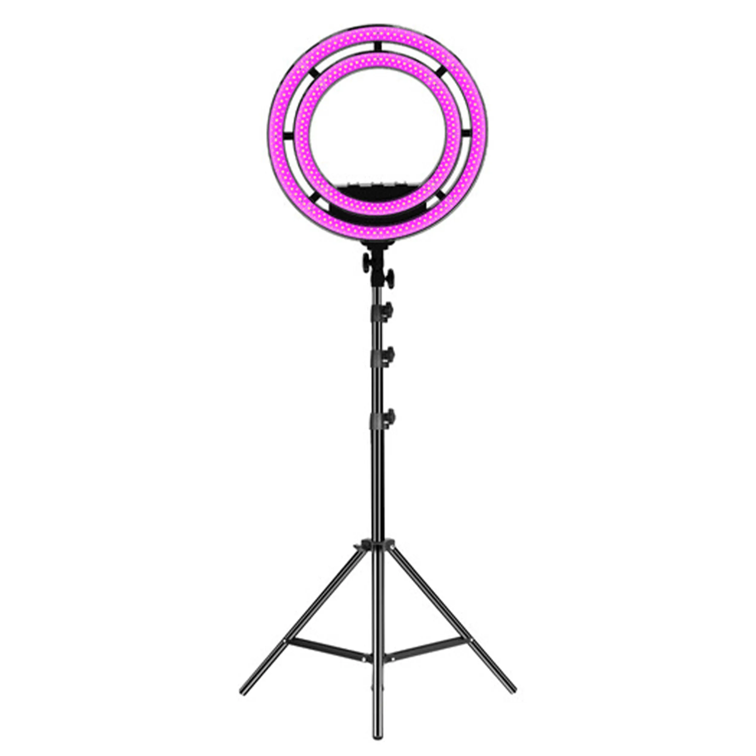 פנס לד רינג כפול GVM Bi-Color RGB