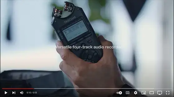 מקליט אודיו דיגיטלי 4 ערוצים Tascam DR-40X
