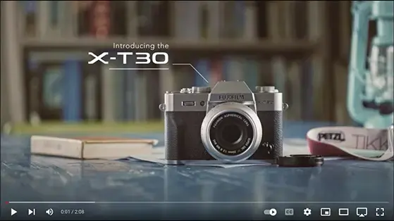 מצלמה דיגיטלית ללא מראה עם עדשה 18-55 מ"מ FUJIFILM X-T30 (שחורה)