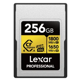 כרטיס זיכרון Lexar® Professional  256GB CFexpress™ 4.0 Type A card Gold