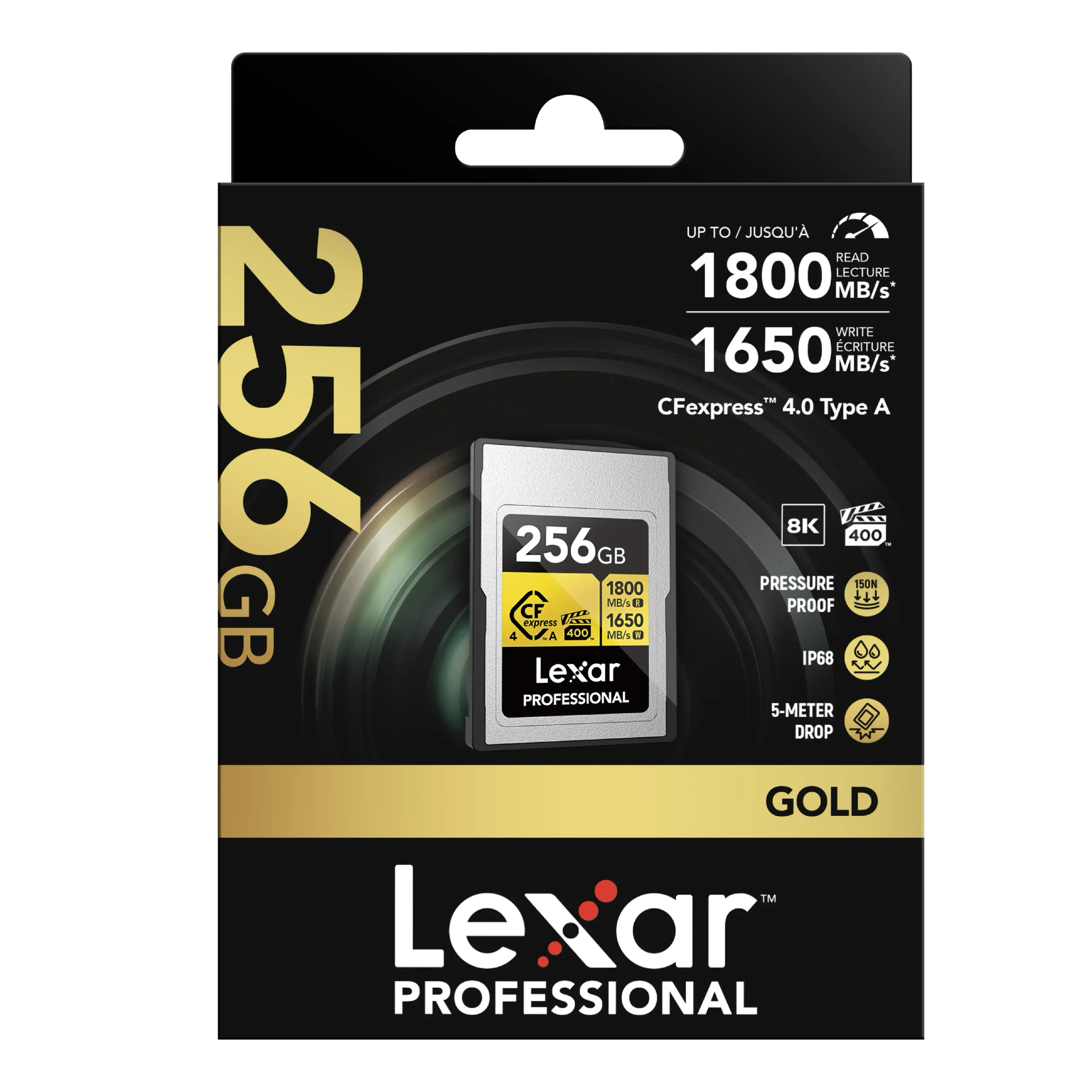 כרטיס זיכרון Lexar® Professional  256GB CFexpress™ 4.0 Type A card Gold