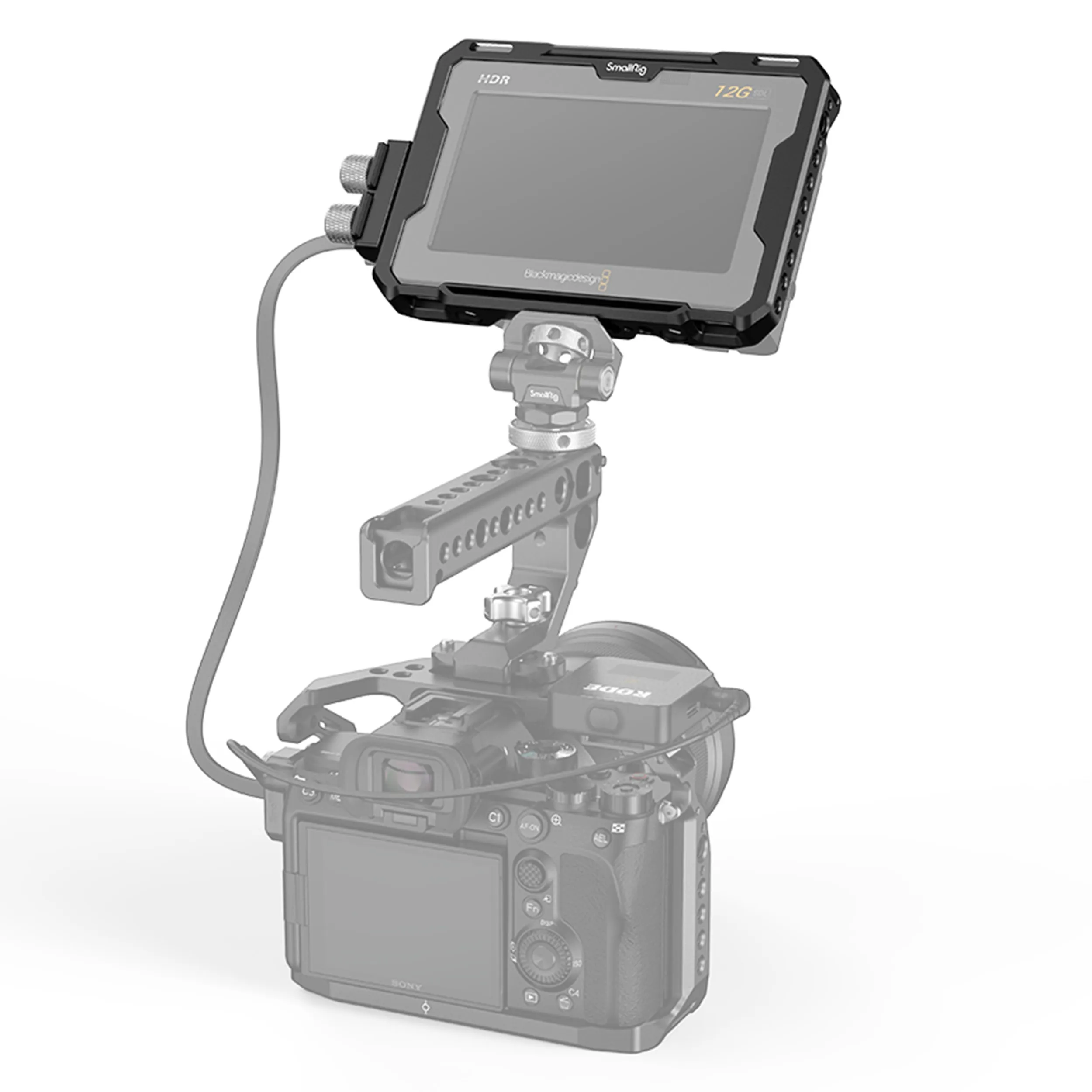 כלוב למוניטור BM Video Assist "5 עם תופסן לכבל SmallRig 2725 HDMI