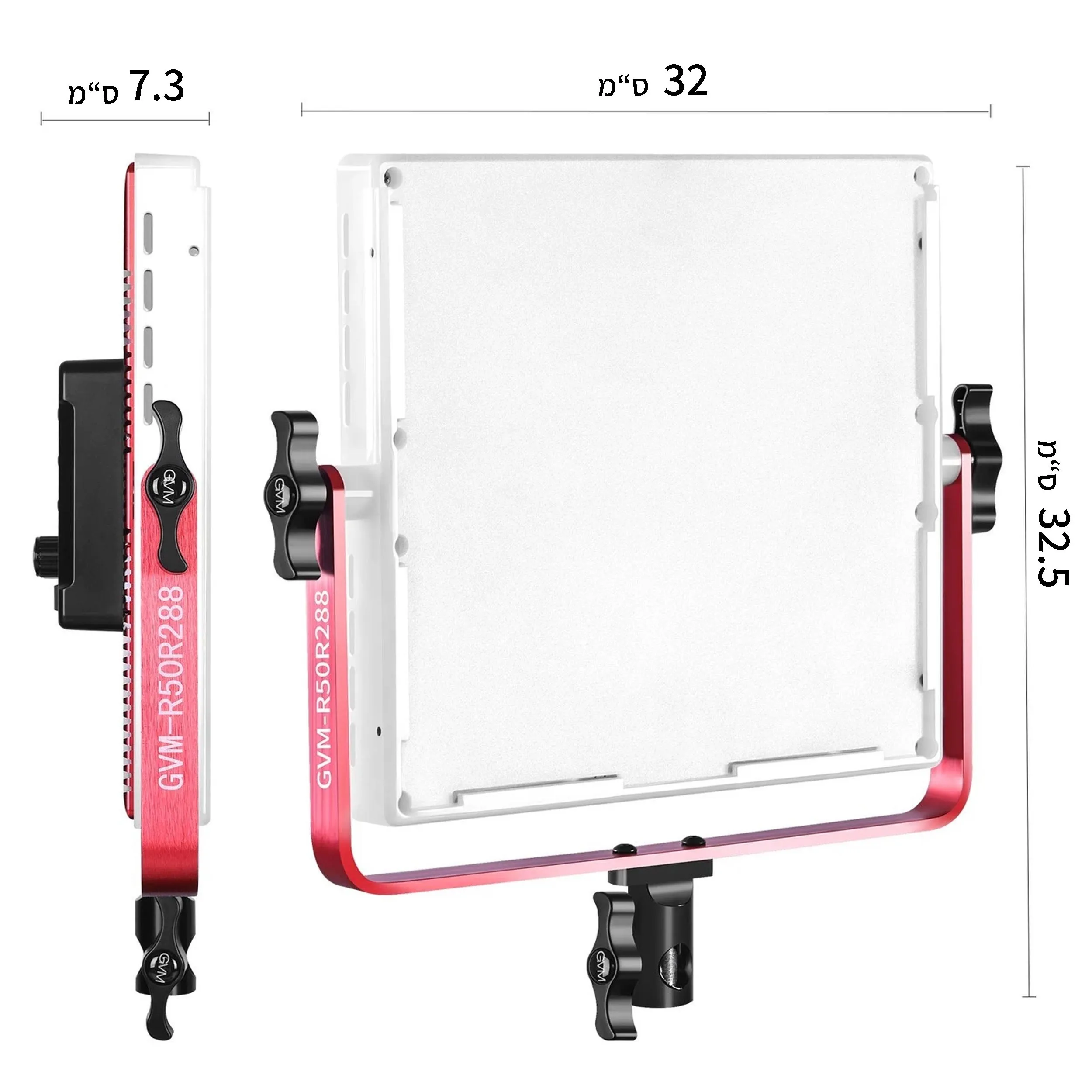 קיט 2 פנסי לד GVM RGB R50R288-2L