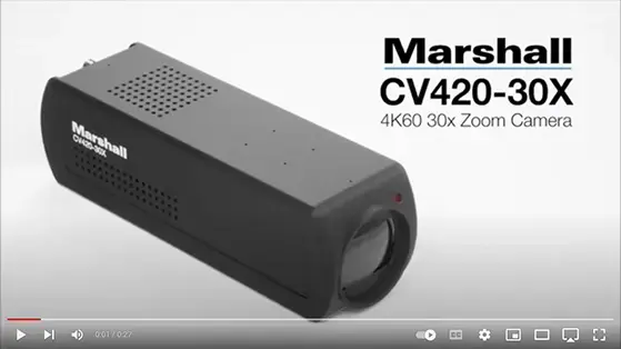 מצלמת 4K זום 30X קומפקטית Marshall CV420-30X 12GSDI/HDMI/IP