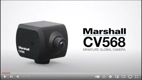 מצלמה זעירה עם עדשה 4.4 מ"מ Marshall CV568 Micro Genlock Camera
