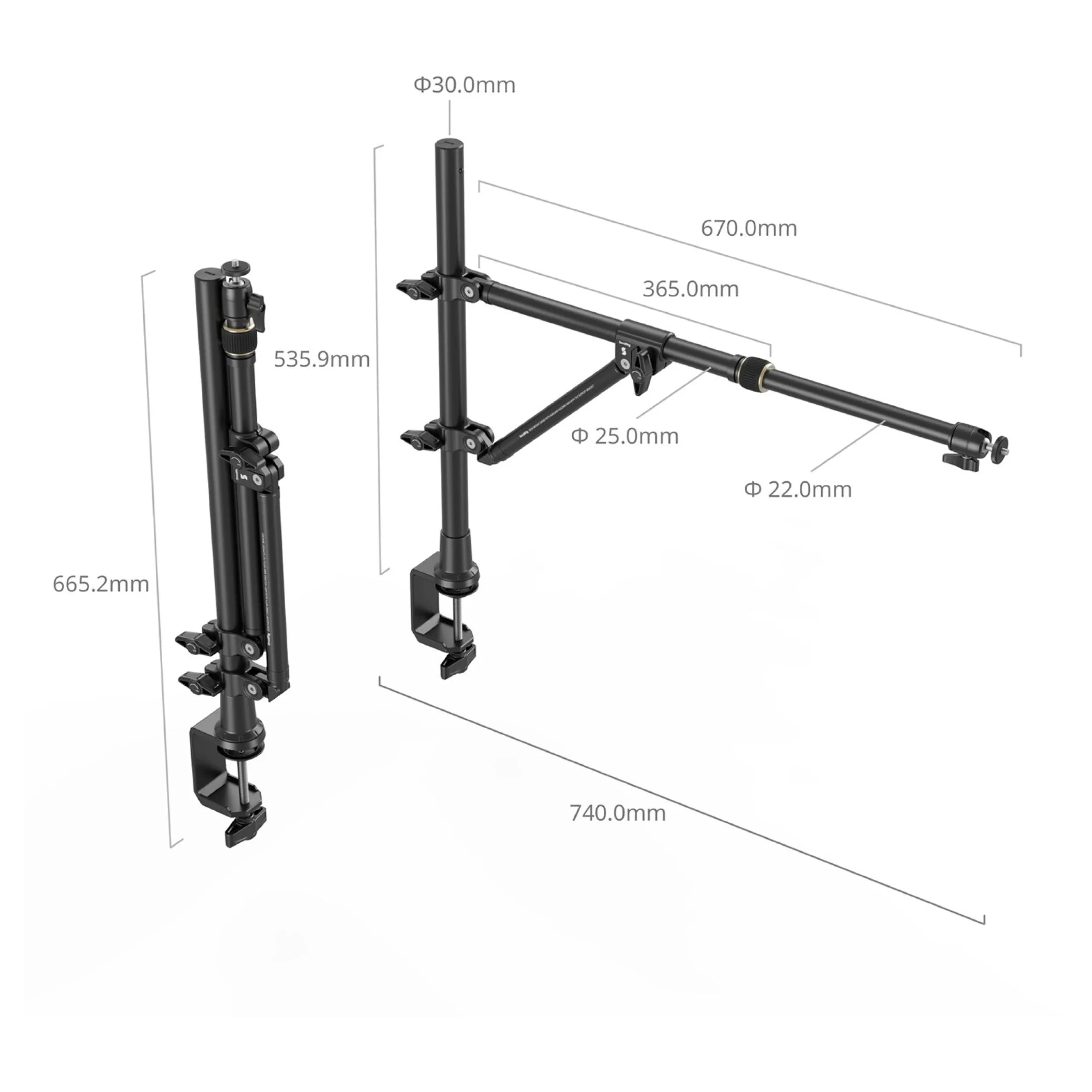 זרוע שולחנית לצילום עילי ולשידור חי SmallRig 4304