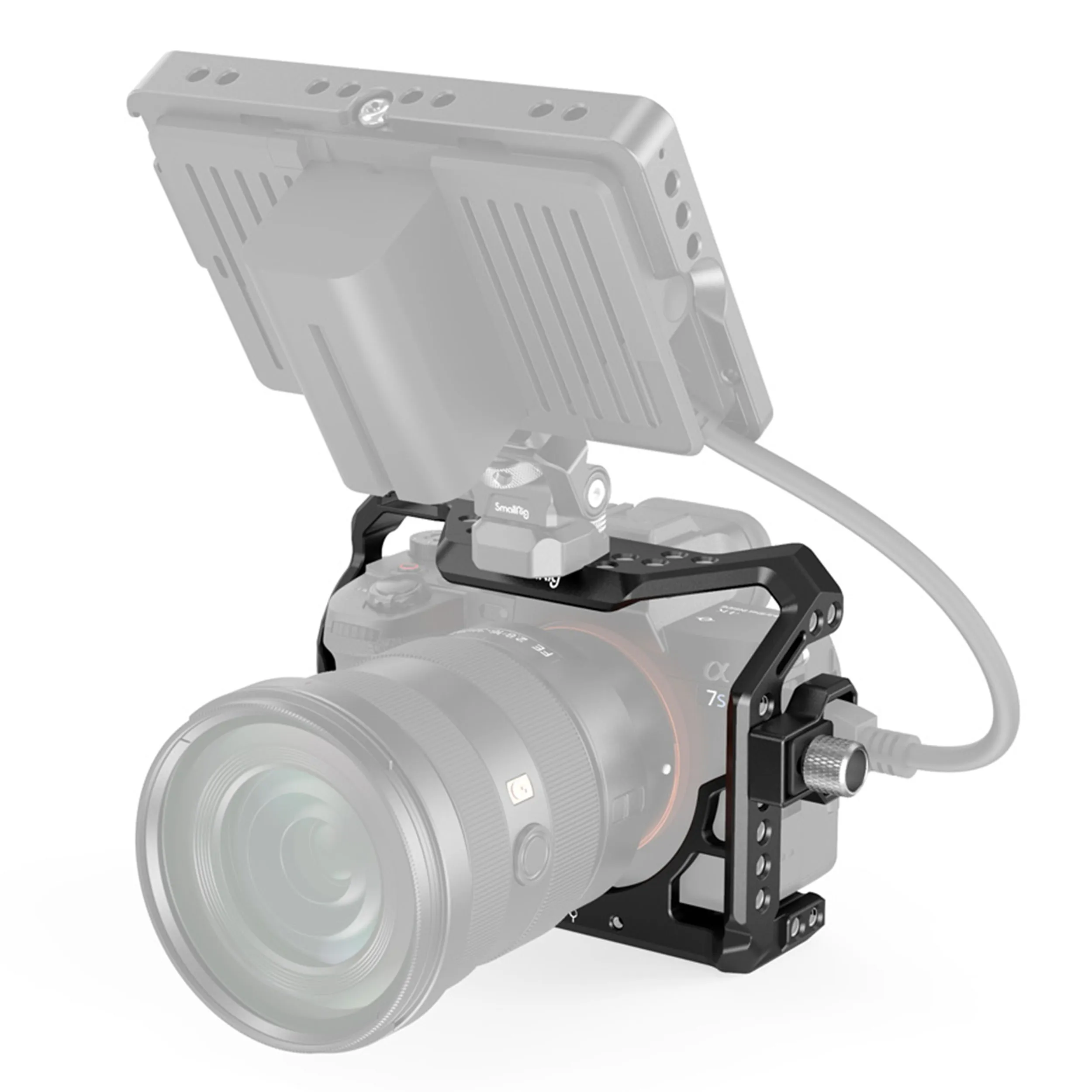 כלוב ייעודי כולל תופסן כבל HDMI למצלמת SmallRig 3007 Sony A7S III