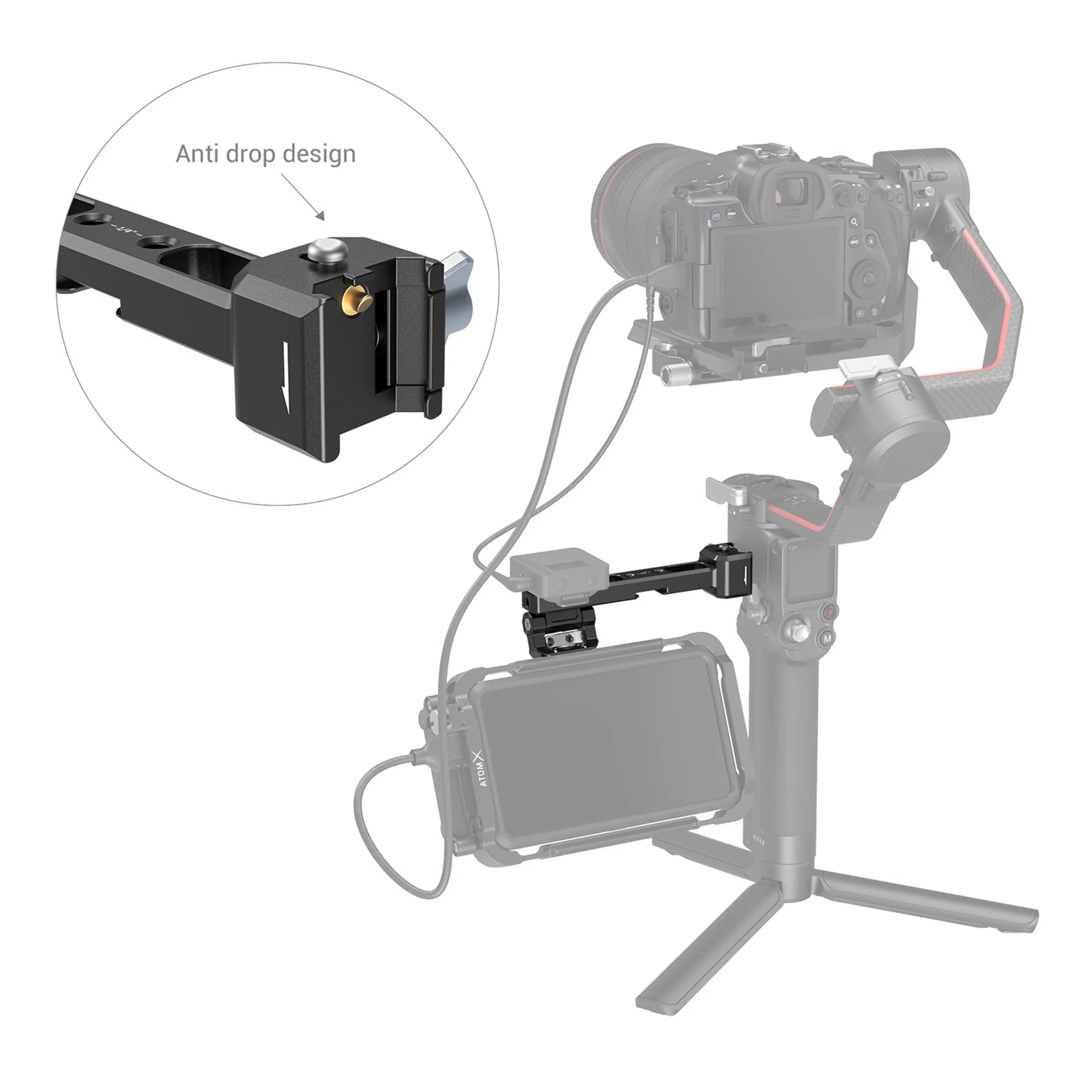זרוע צד למוניטור עבור גימבל SmallRig 3026 DJI RS 2 /RSC 2/RS 3/RS 3 Pro/RS 3 mini