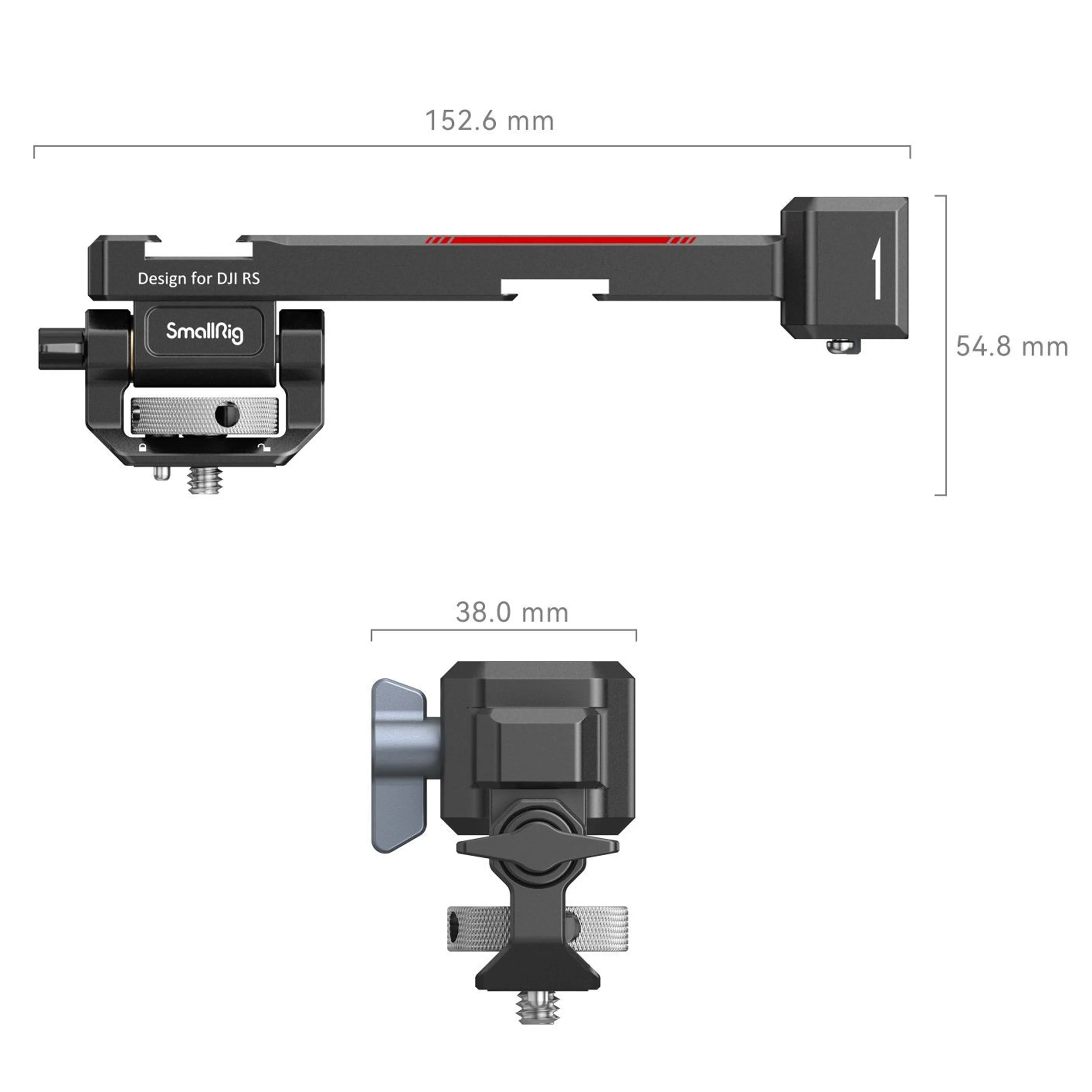 זרוע למוניטור עבור גימבלים SmallRig 3026B DJI RS 2/RSC 2/RS3/RS3 Mini /RSC3
