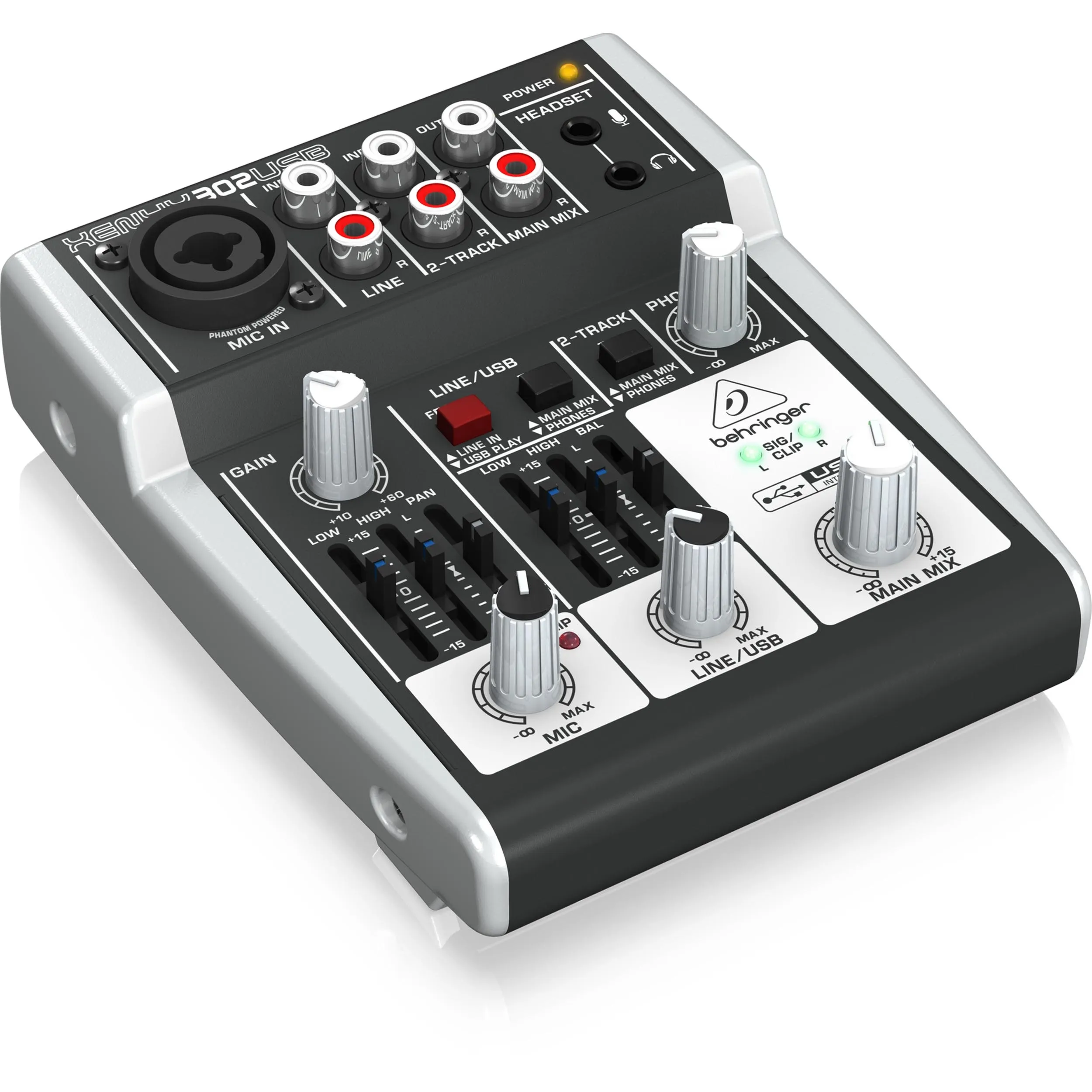 מיקסר קומפקטי 3 כניסות עם ממשק Behringer Xenyx 302USB USB