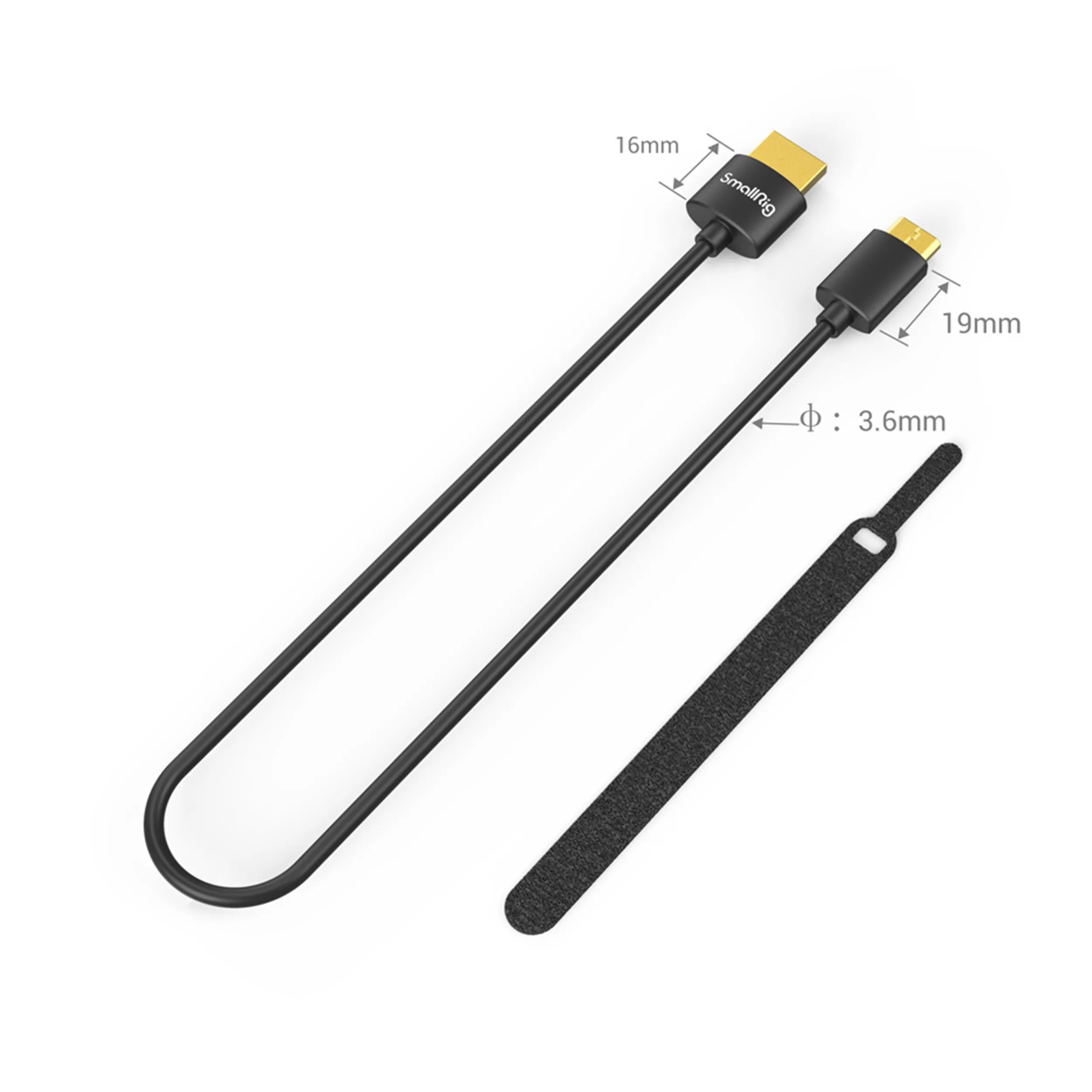 כבל דק 35 ס"מ HDMI - MINI HDMI דגם SmallRig 3040