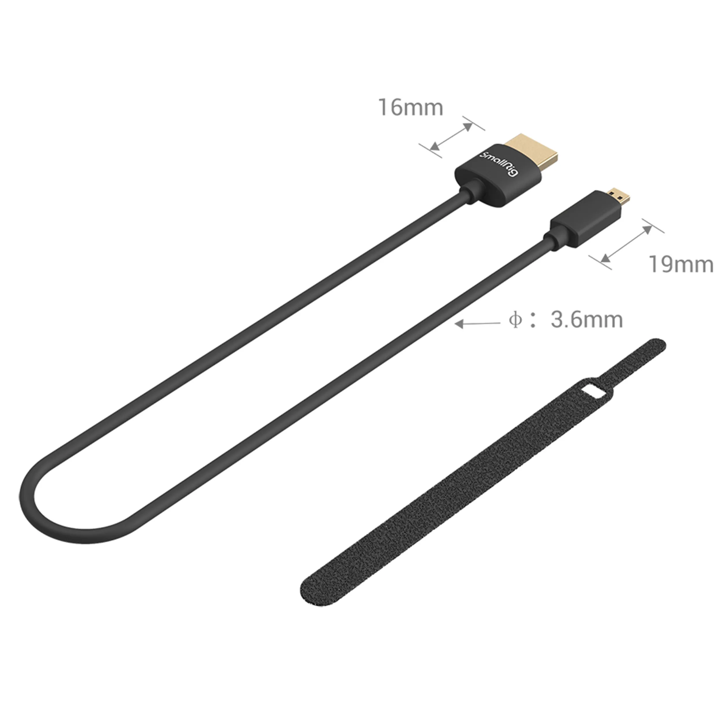 כבל דק 35 ס"מ HDMI - MICRO HDMI דגם SmallRig 3042