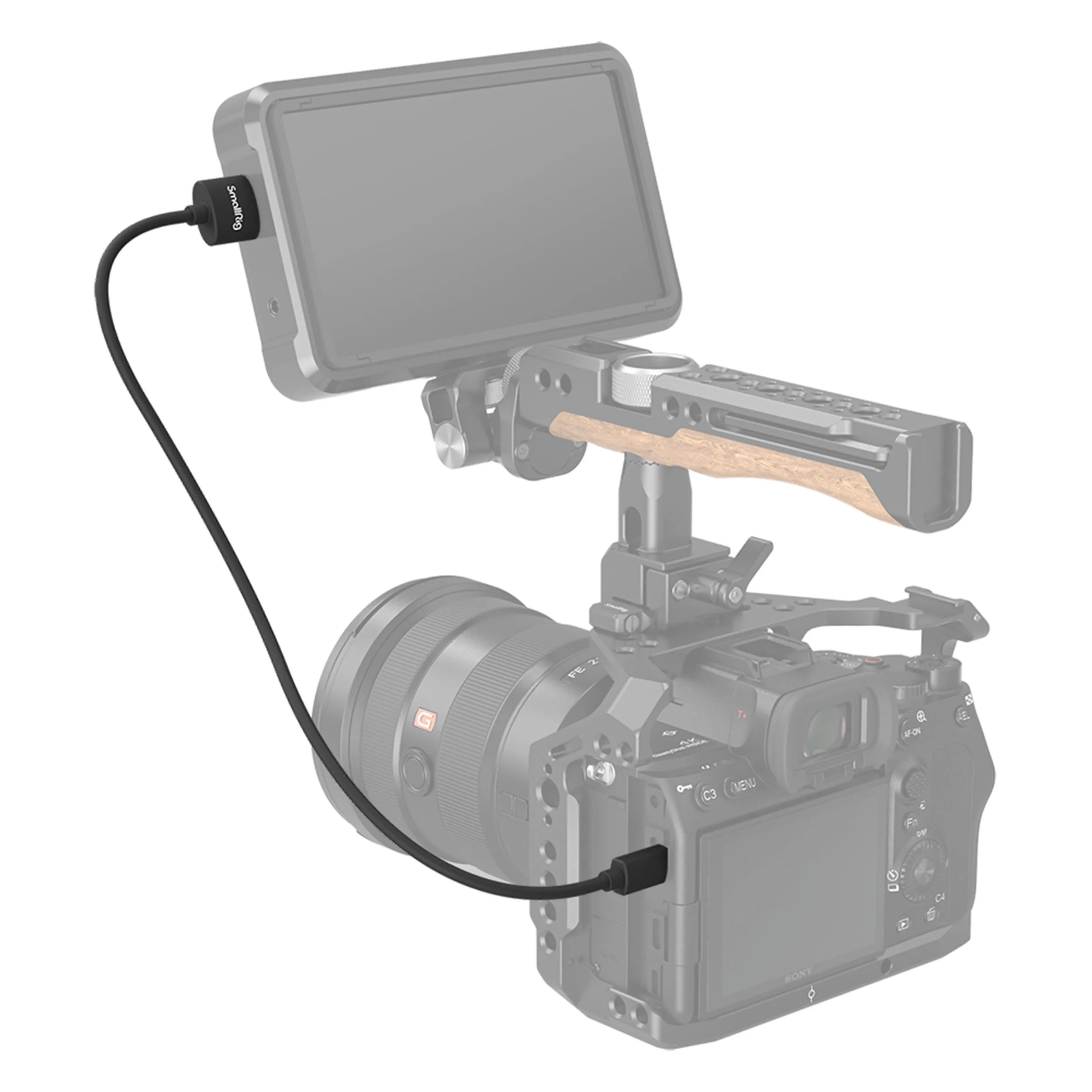 כבל דק 35 ס"מ HDMI - MICRO HDMI דגם SmallRig 3042