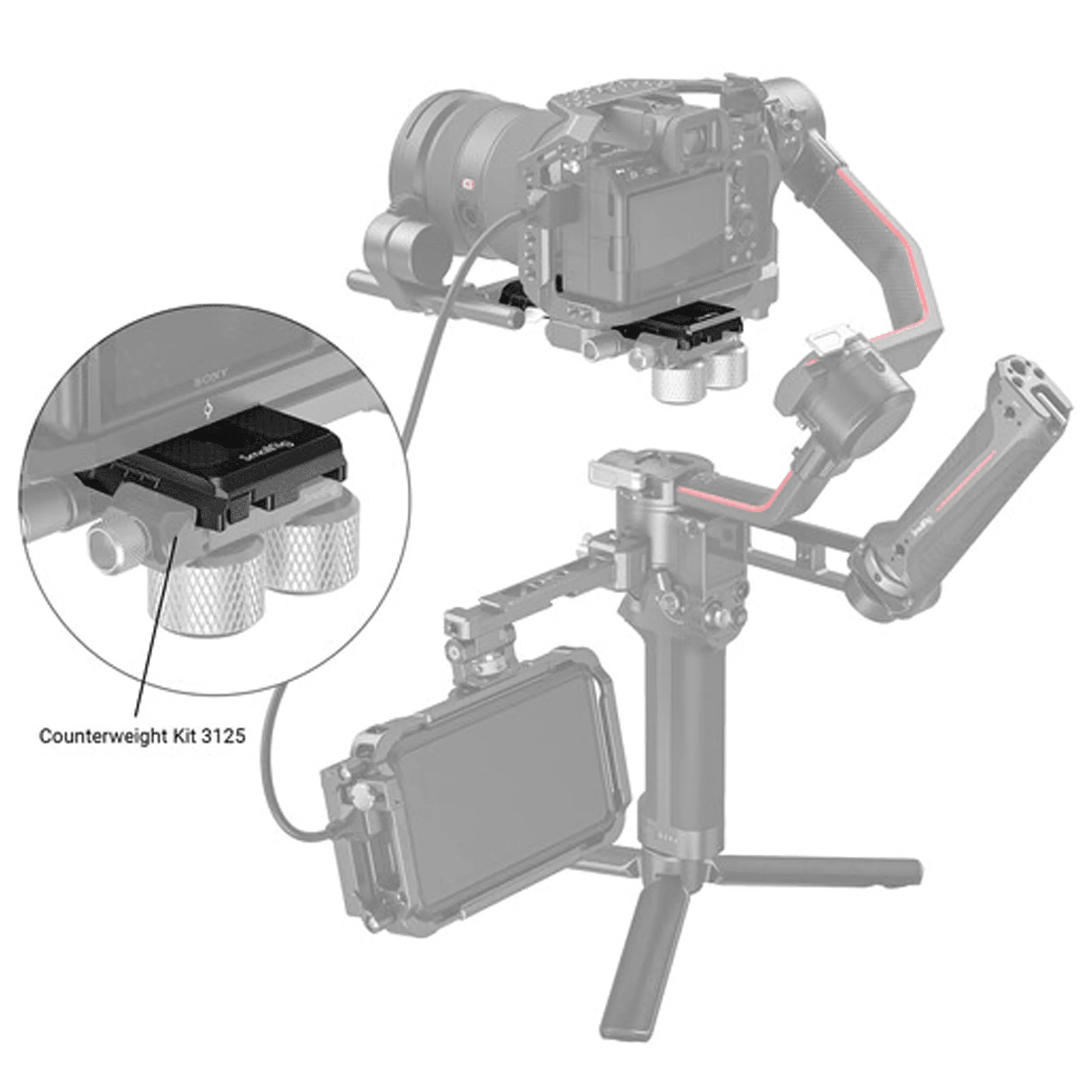 מחבר שחרור מהיר עבור גימבלים SmallRig 3158B DJI RS /Ronin-S