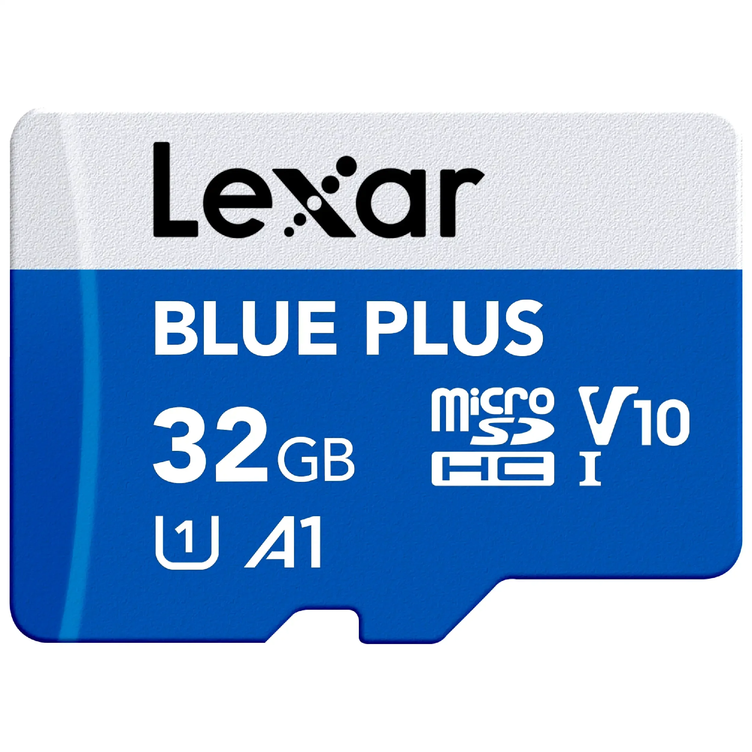 כרטיס זיכרון 32GB עם מתאם Lexar® Blue Plus microSDHC™ UHS-I SD