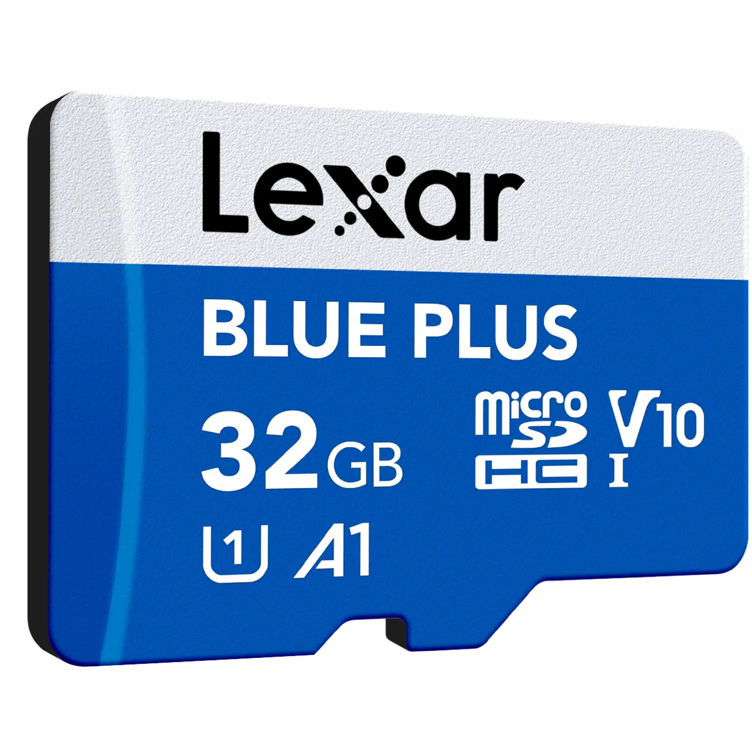 כרטיס זיכרון 32GB עם מתאם Lexar® Blue Plus microSDHC™ UHS-I SD