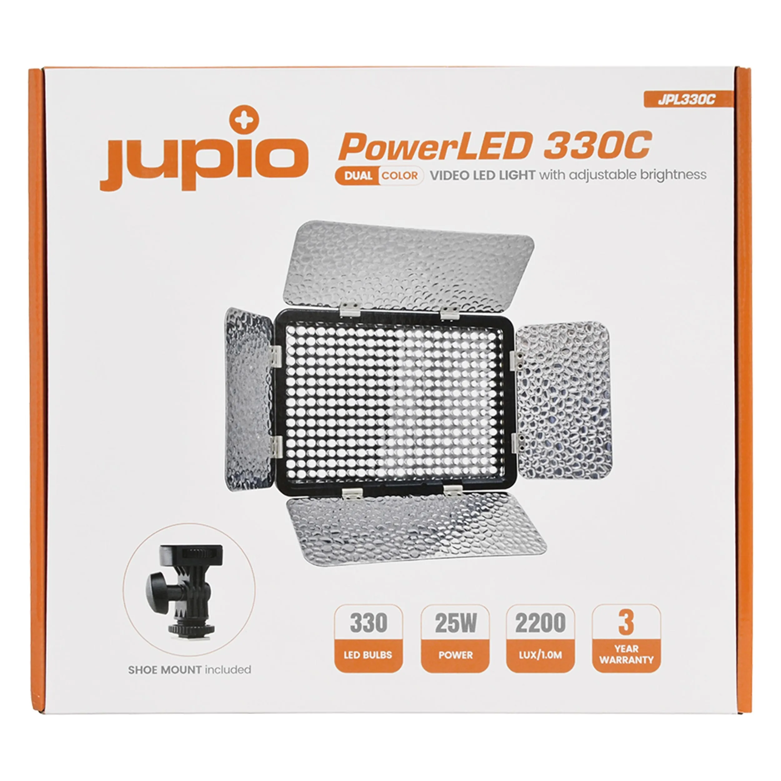 פנס 330 לדים Jupio PowerLED 330 Bi-Color