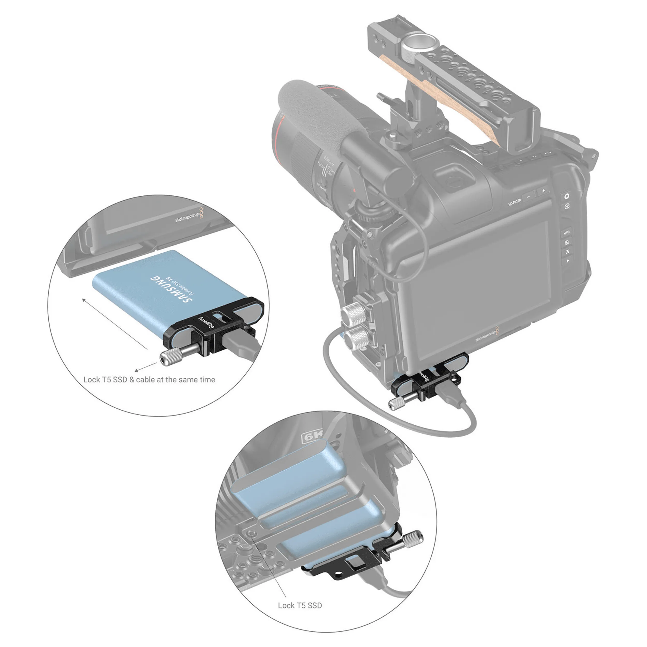 מחזיק הארד דיסק SmallRig 3300 T5